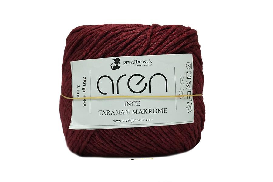 Taranan Makrome İpi İnce Bordo