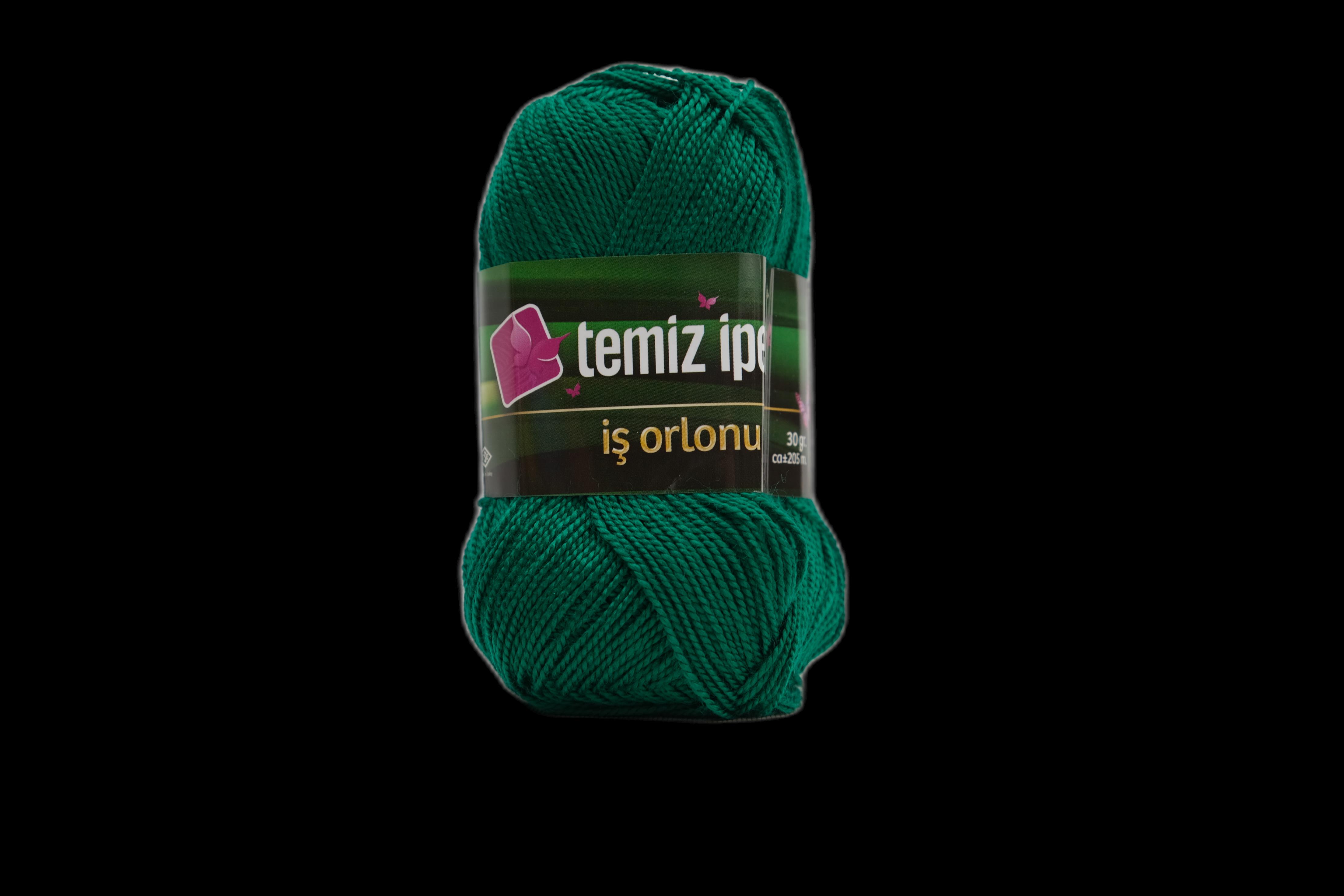 Temiz İpek İş Orlonu Etamin ve Kanaviçe İpi Koyu Yeşil