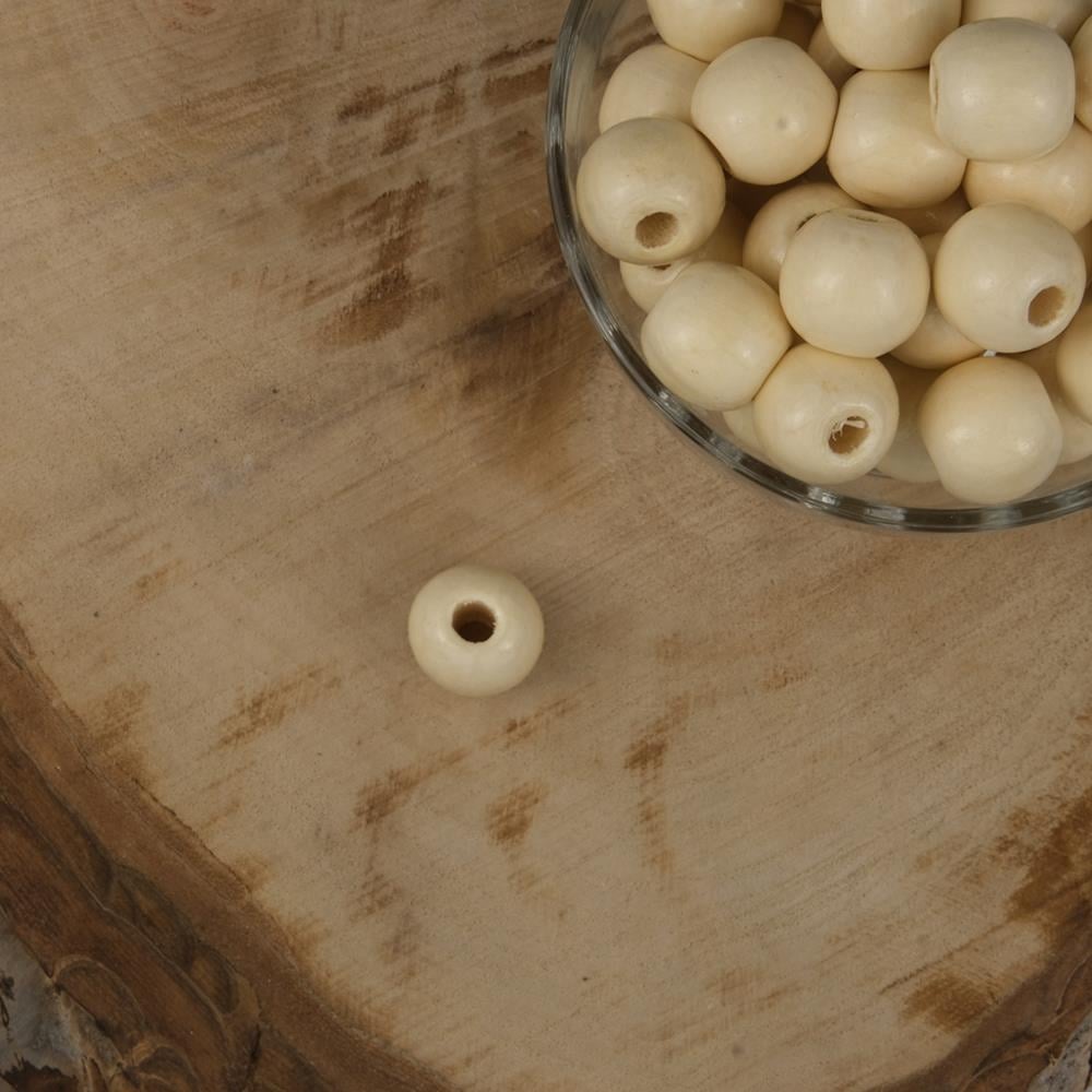 Vernikli Ahşap Boncuk 16 mm İşlenmemiş Ahşap Boncuk 1 Kg   