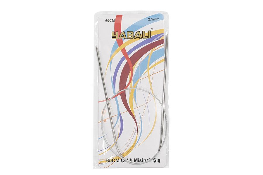 Yabalı 60 cm Çelik Misinalı Şiş 2,5 mm