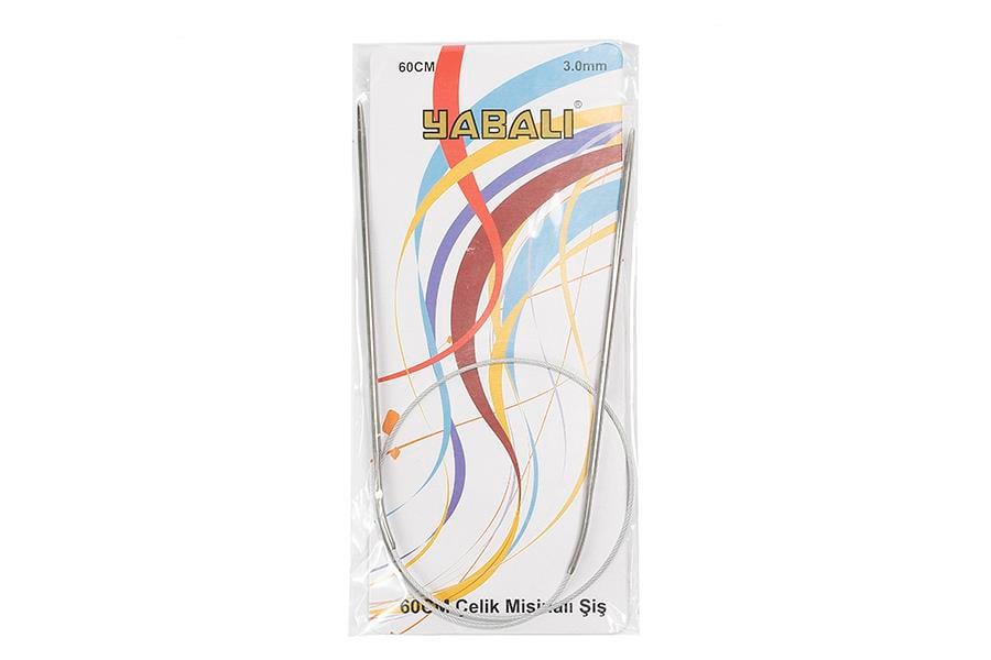 Yabalı 60 cm Çelik Misinalı Şiş 3 mm