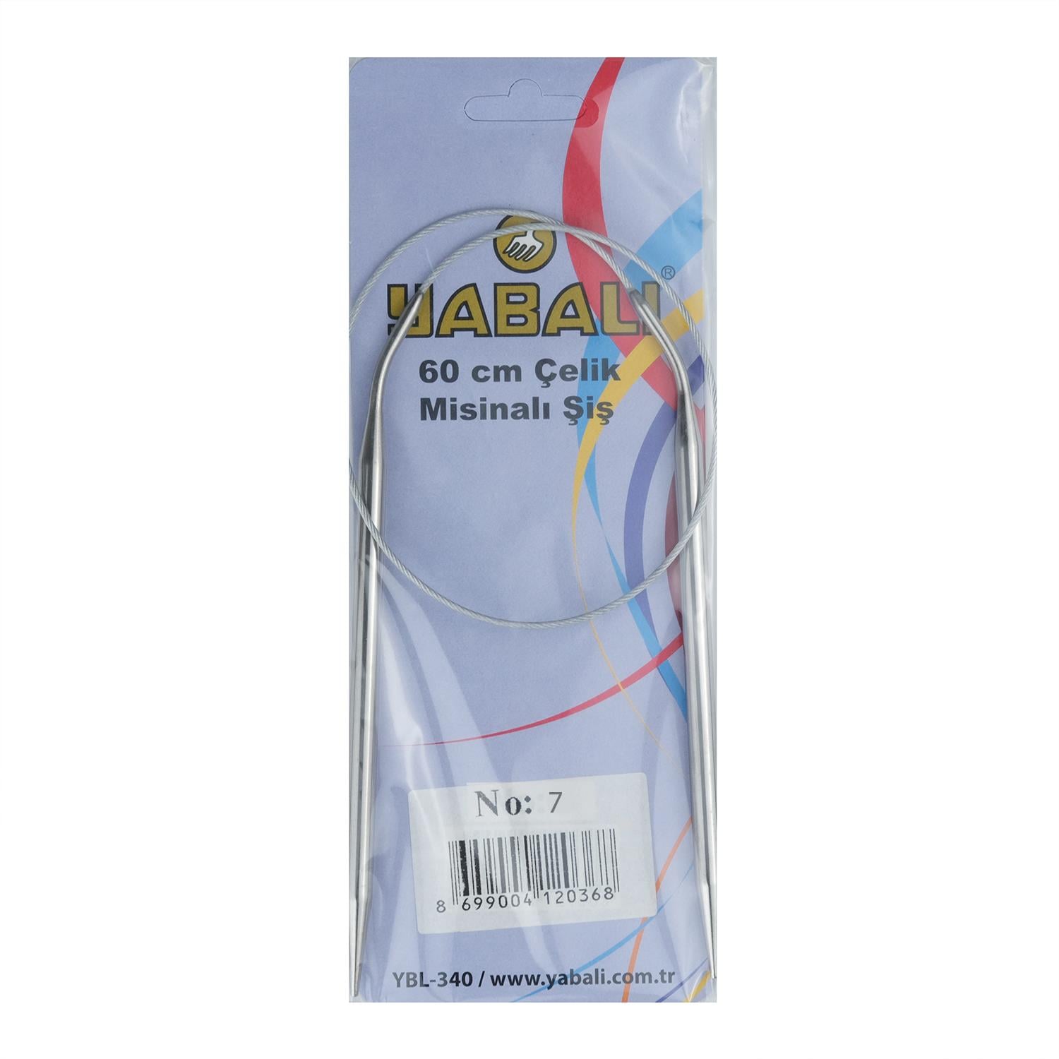 Yabalı 60 cm Çelik Misinalı Şiş 7 mm