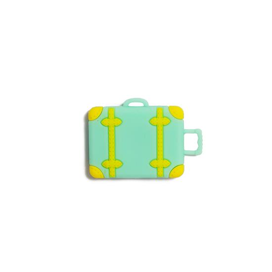 Yeşil Çanta Figürlü Silikon Amigurumi Emzik Boncuk