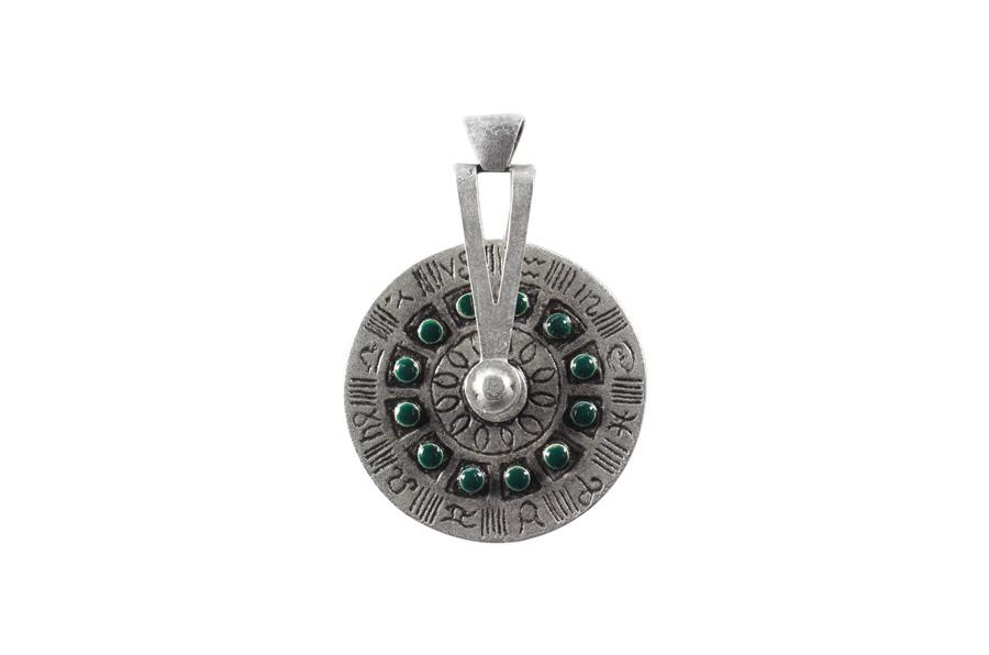 Yeşil Taşlı Burç Kolye Ucu