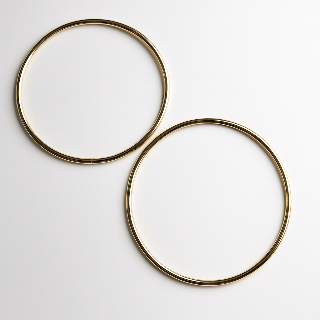 Yuvarlak Altın Sarı Metal Çanta Sapı 16 cm