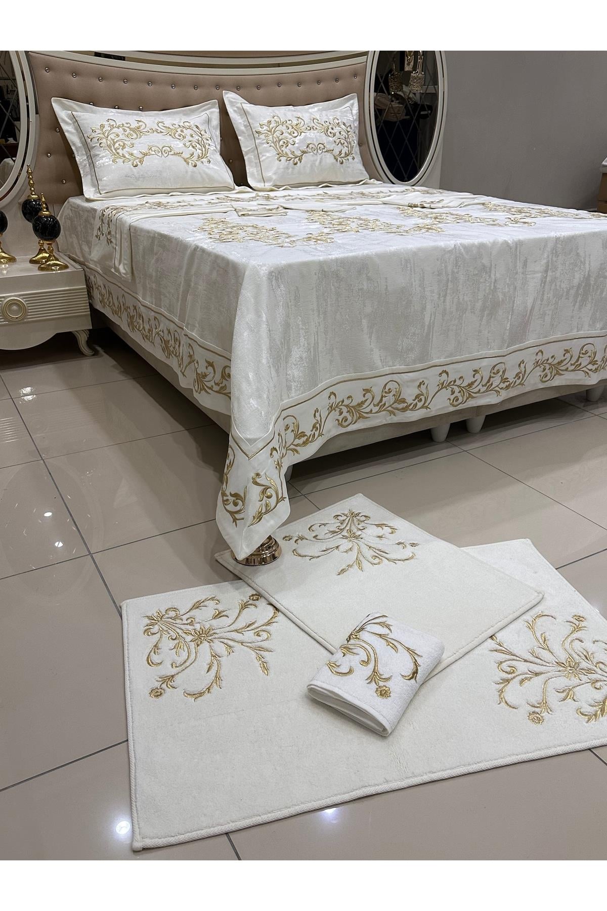 10 PARÇA SIRMA YATAK ÖRTÜSÜ SET