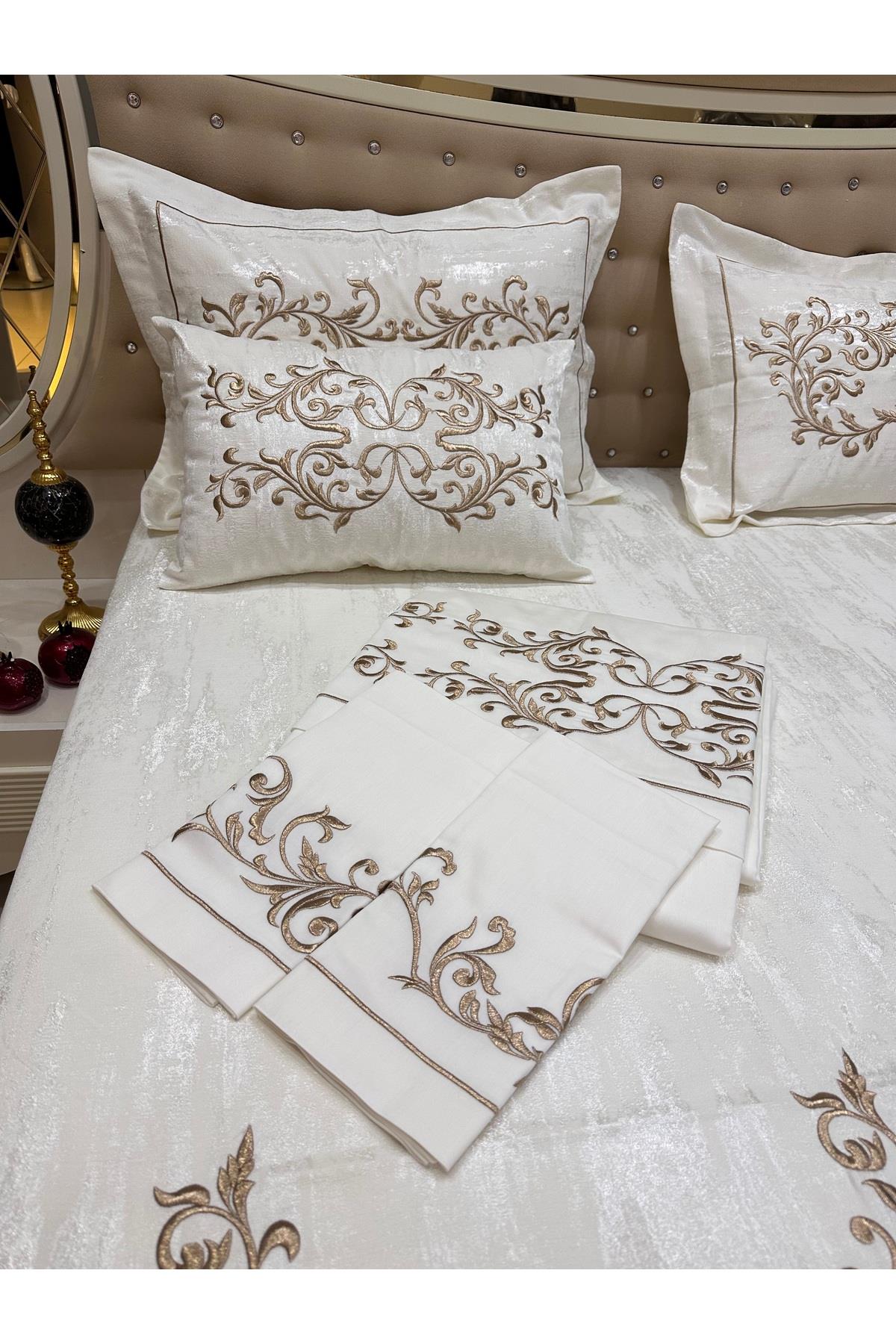MARAŞ İŞİ SİM SIRMA YATAK ÖRTÜSÜ SET