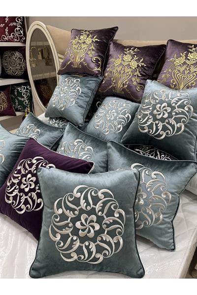 KIRLENT . NAKIŞ İŞLEMELİ SİLİKON ELYAFLI İPEK KADİFE (50 x 50) KIRLENTLER.