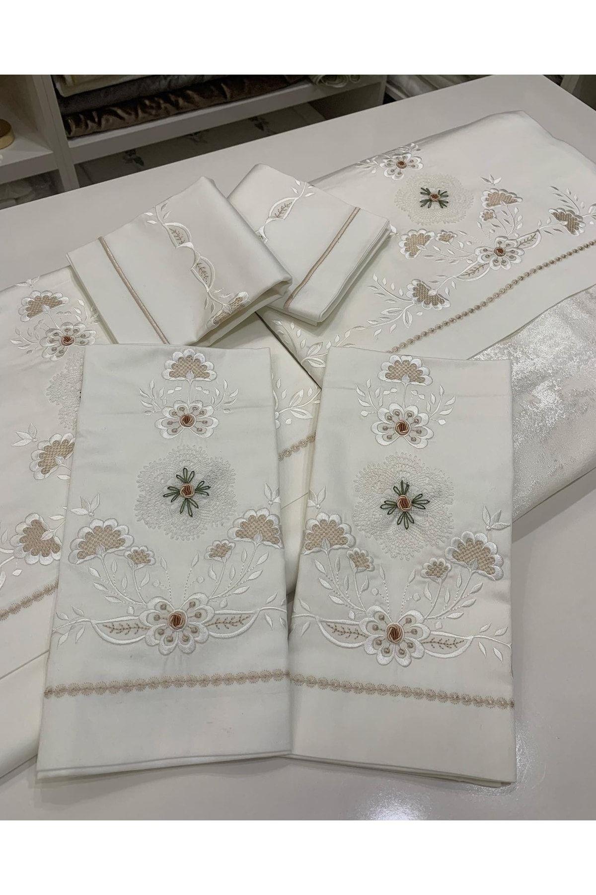 El Işi Iğne Oyalı, Rokokolu, Nakış Işlemeli Pike Ve Nevresim Set 7 Parçadan Oluşmaktadır.