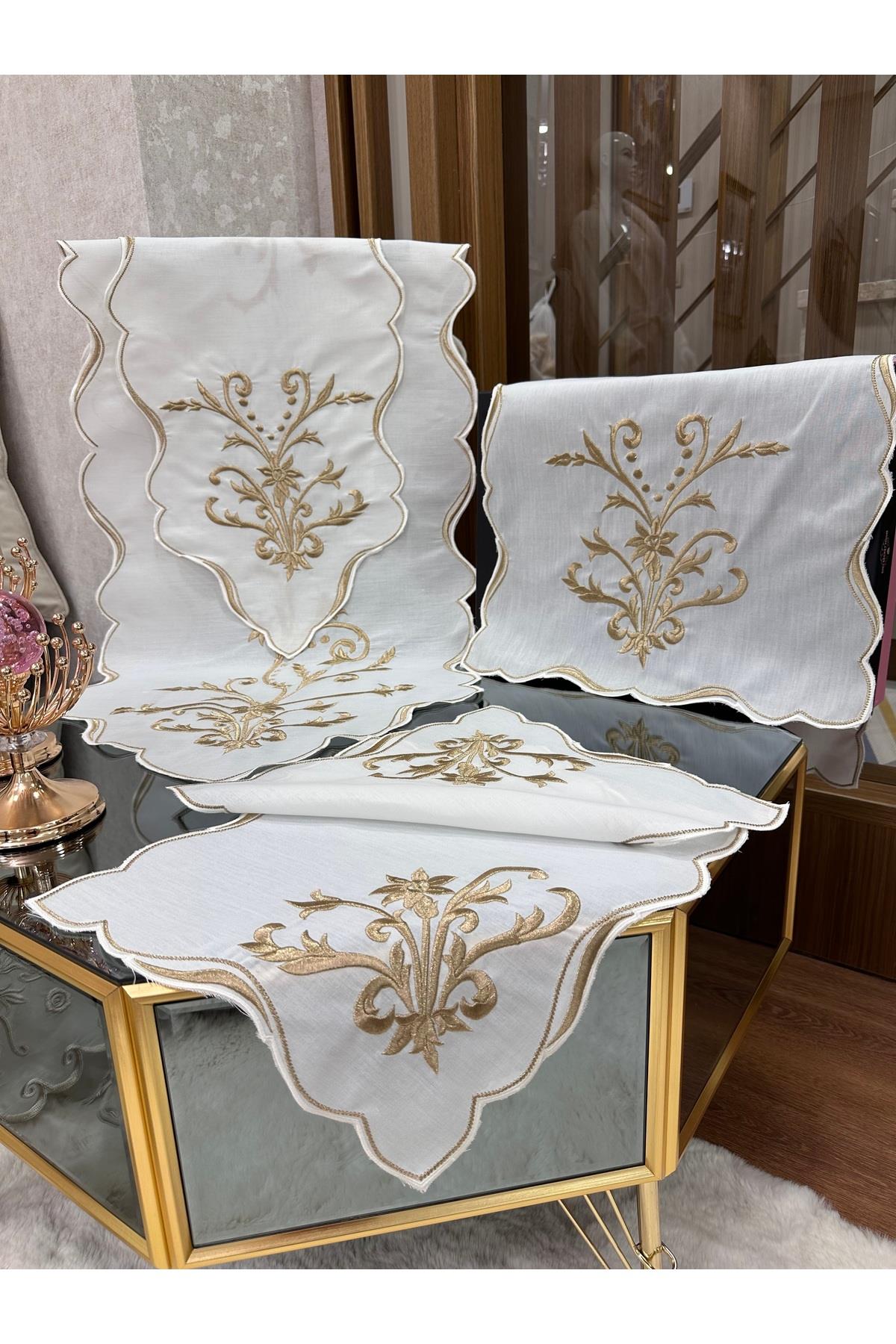 Maraş İşi 5 Parça Salon Seti