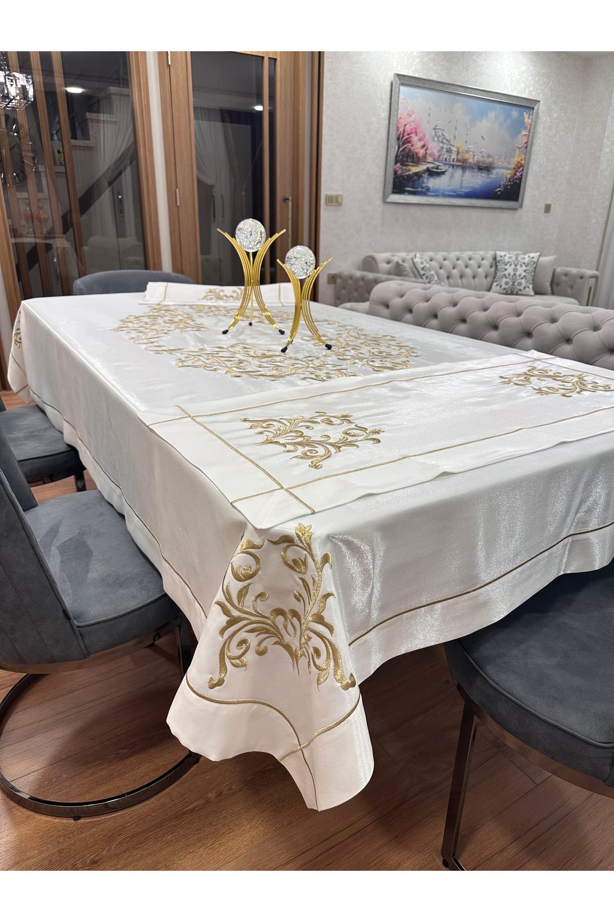 Maraş Işi Masa Örtüsü 8 Ve 12 Kişilik Masalar Için Uygundur 165*280 Cm