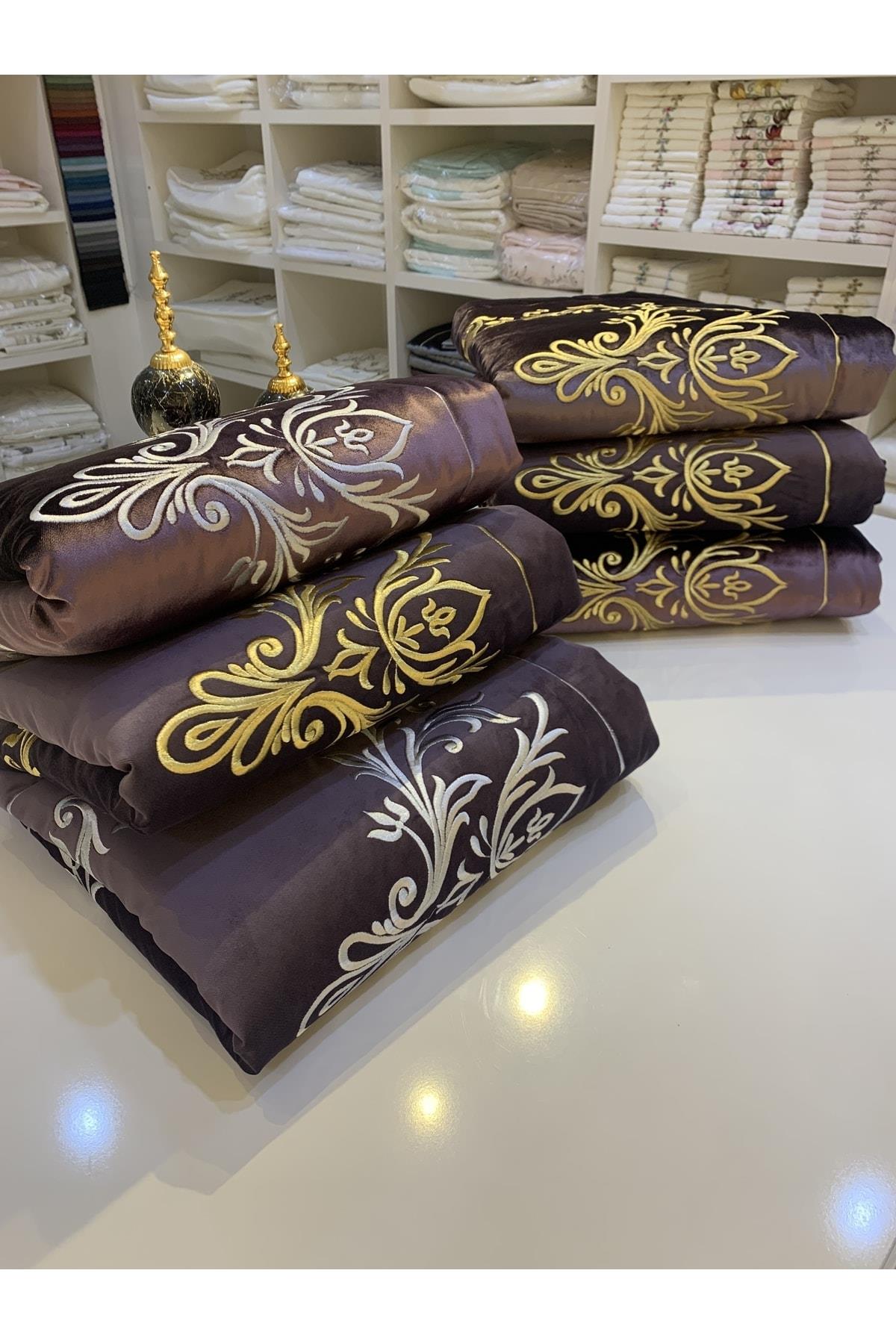 Seccade,ipek Kadife Elyaflı, Nakış Işlemeli Seccade