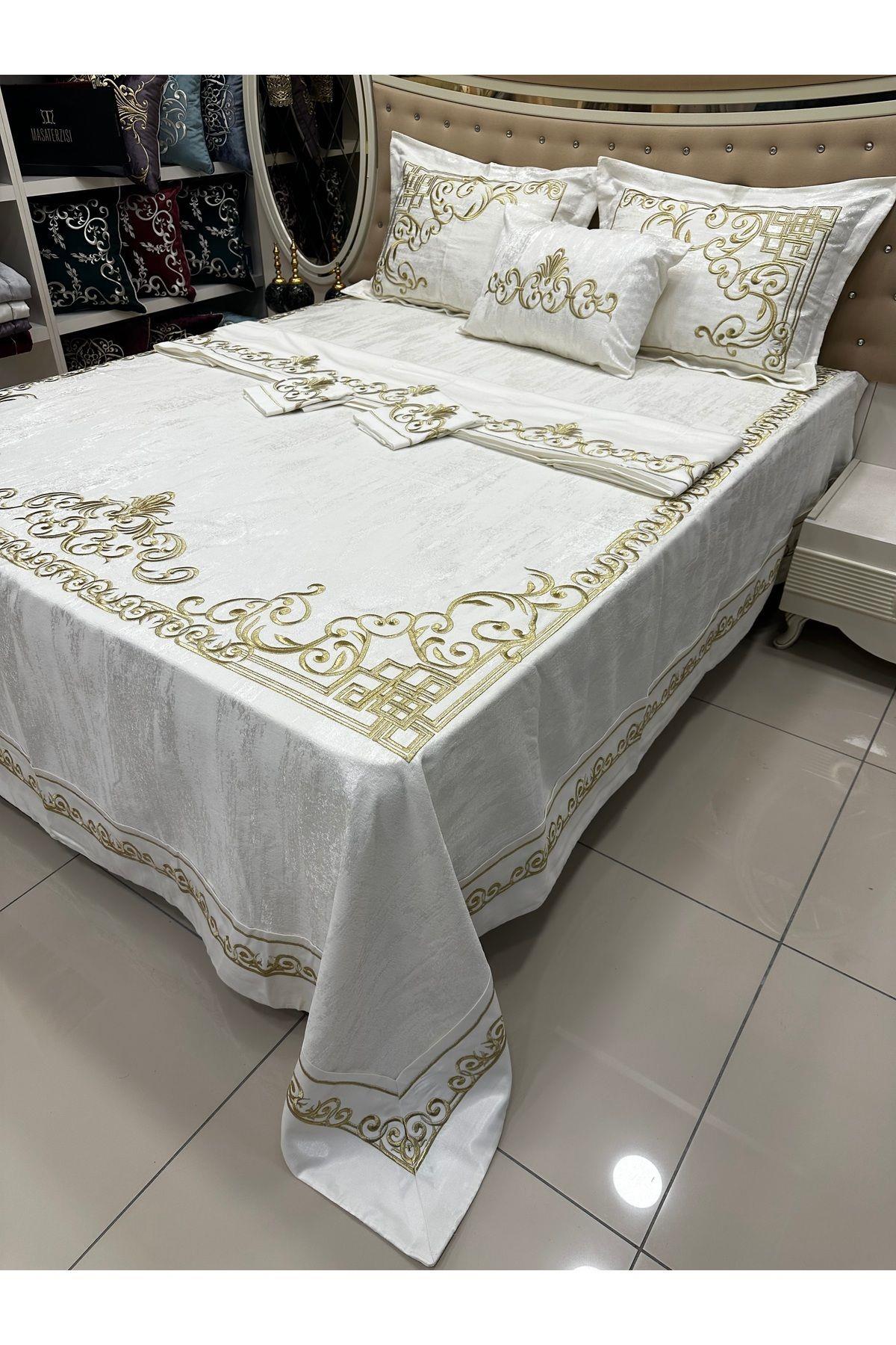 SİM SARMA 10 Parça Yatak Örtüsü Set