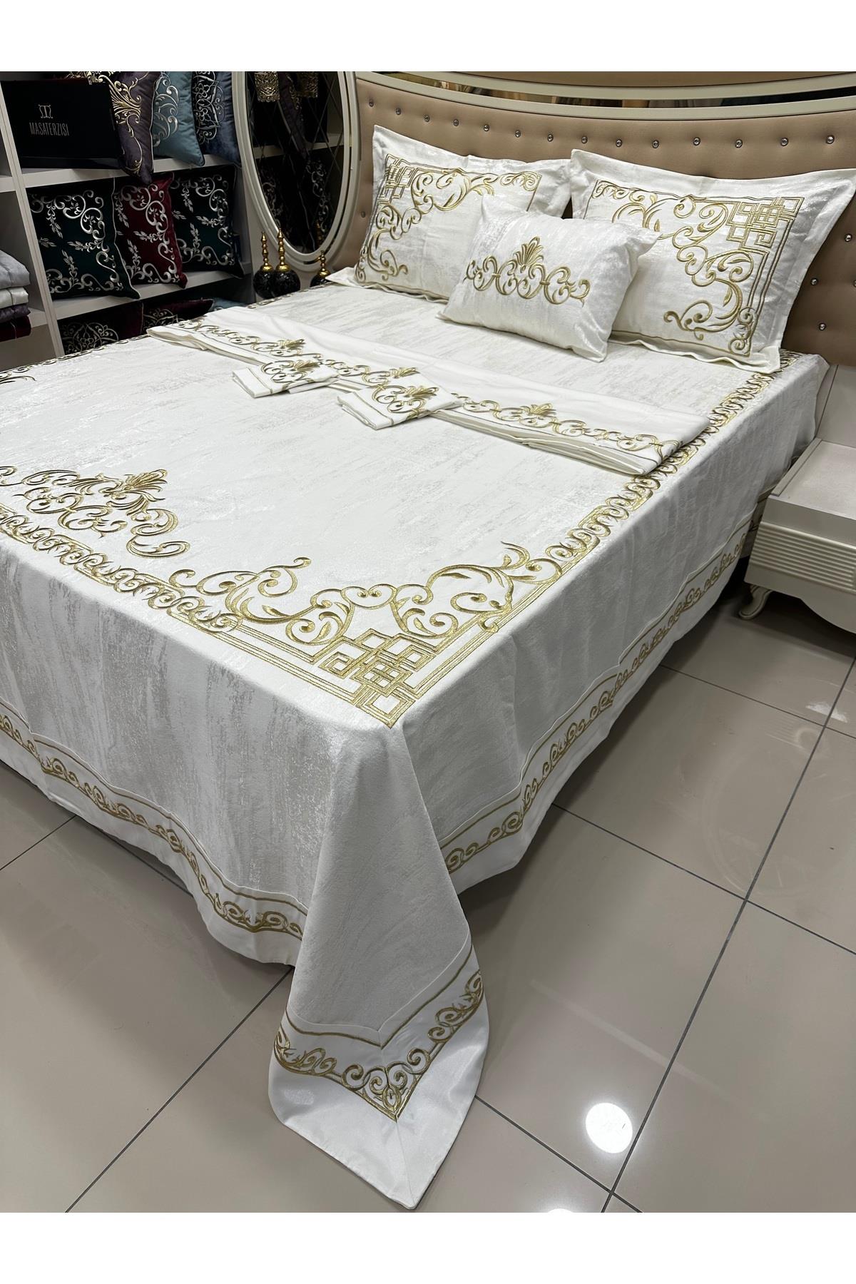 SİM SARMA 10 Parça Yatak Örtüsü Set