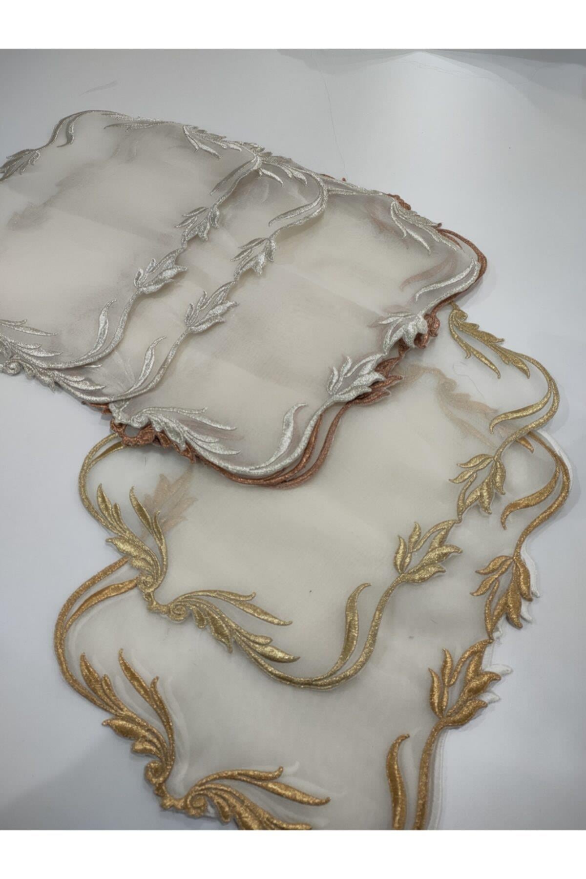 Tepsi Örtüsü Nakış Işlemeli Ipek