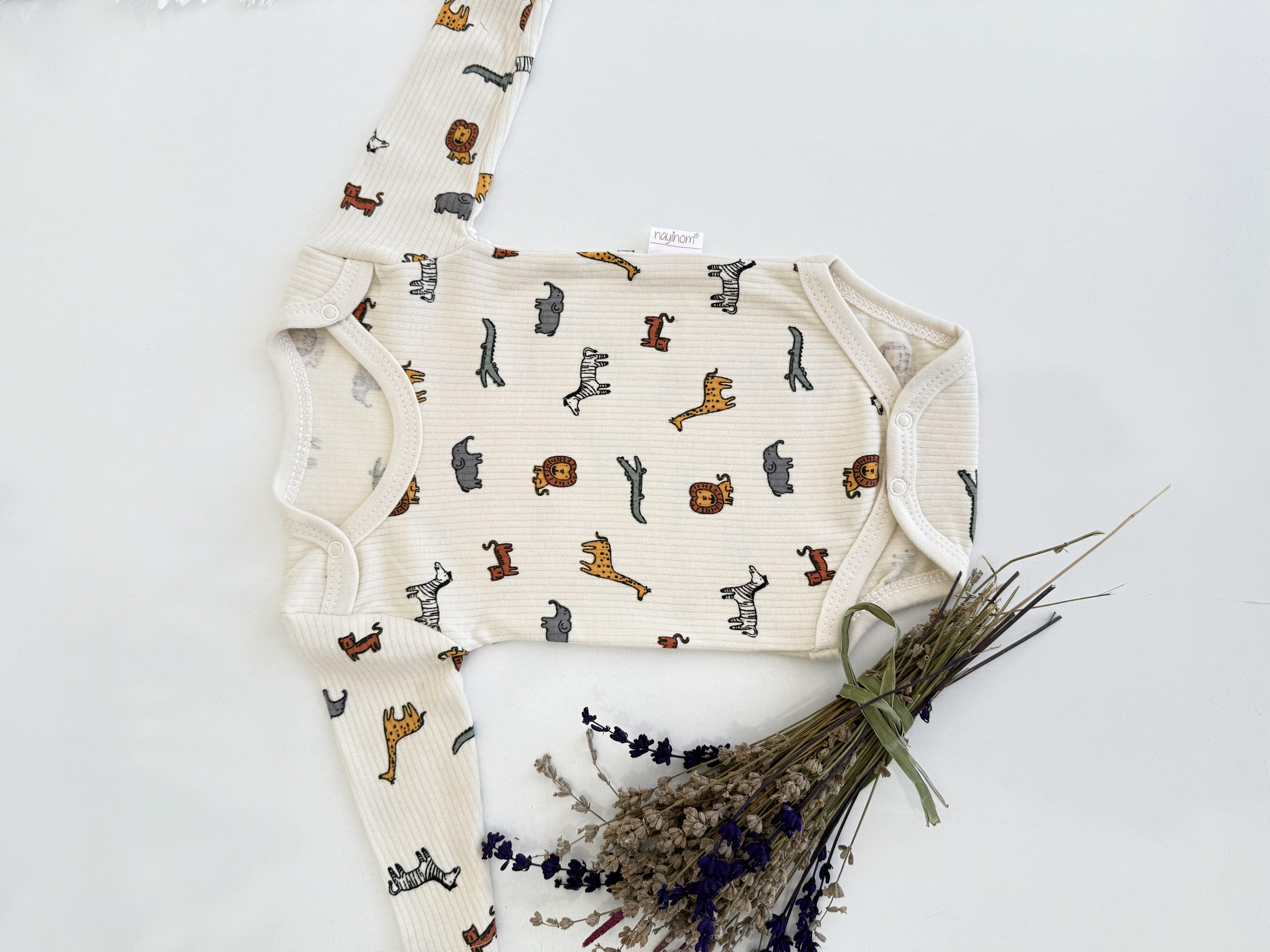 Animini Krem Erkek Body(1ay-3yaş)