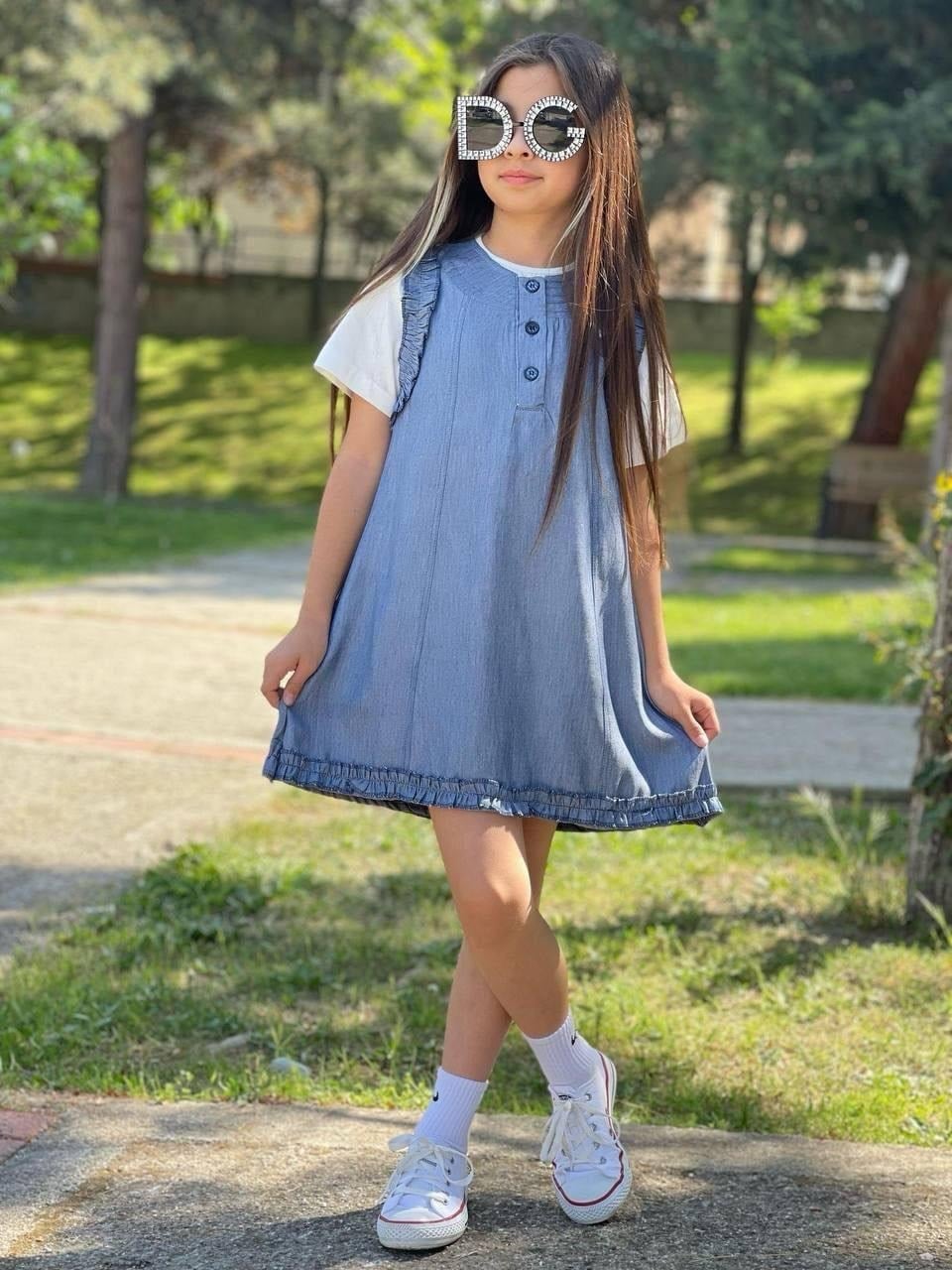 Body Elbise Takım - Mavi (4-12Yaş)