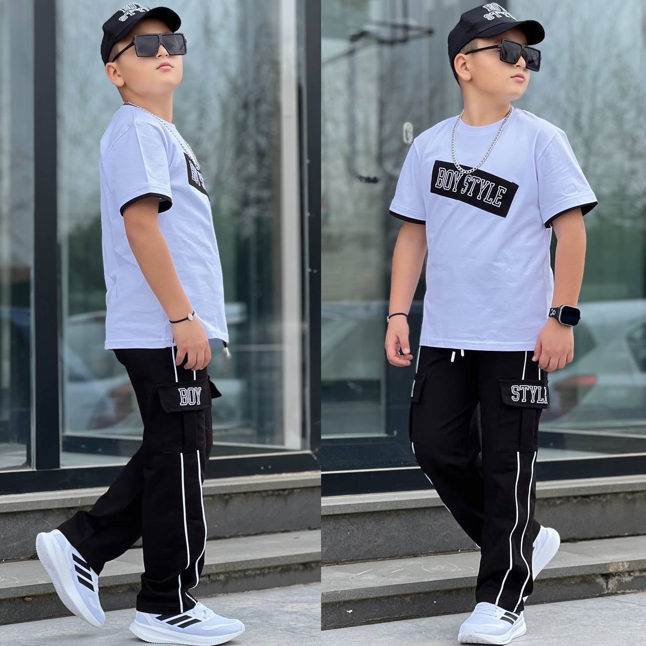 Boy Style Şapkalı Takım - Siyah (3-12Yaş)