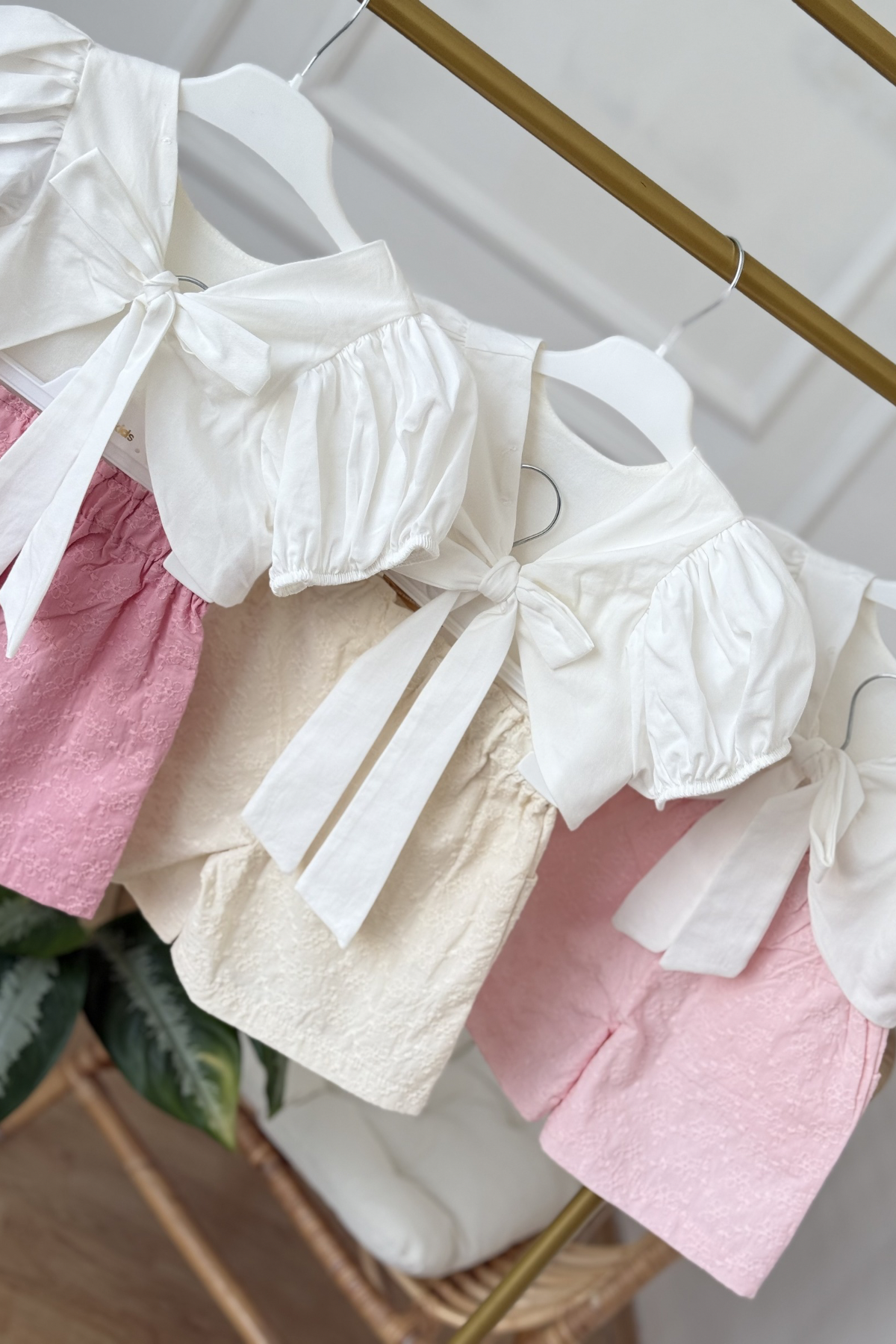 Brode Şortlu Crop Takım - Soft Pembe (2-8 yaş aralığı)