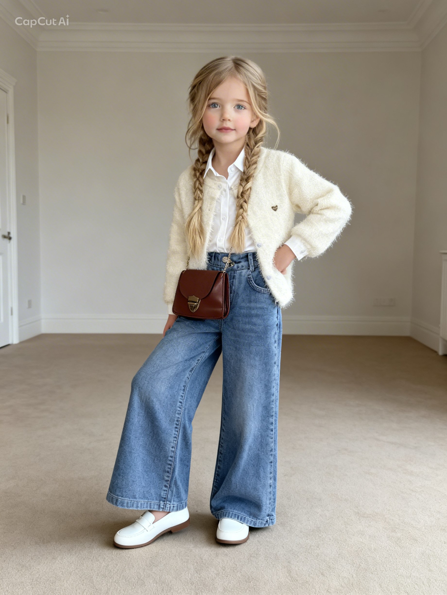 Çanta Hediyeli 4 Parça Takım-Beyaz(2-9yaş)