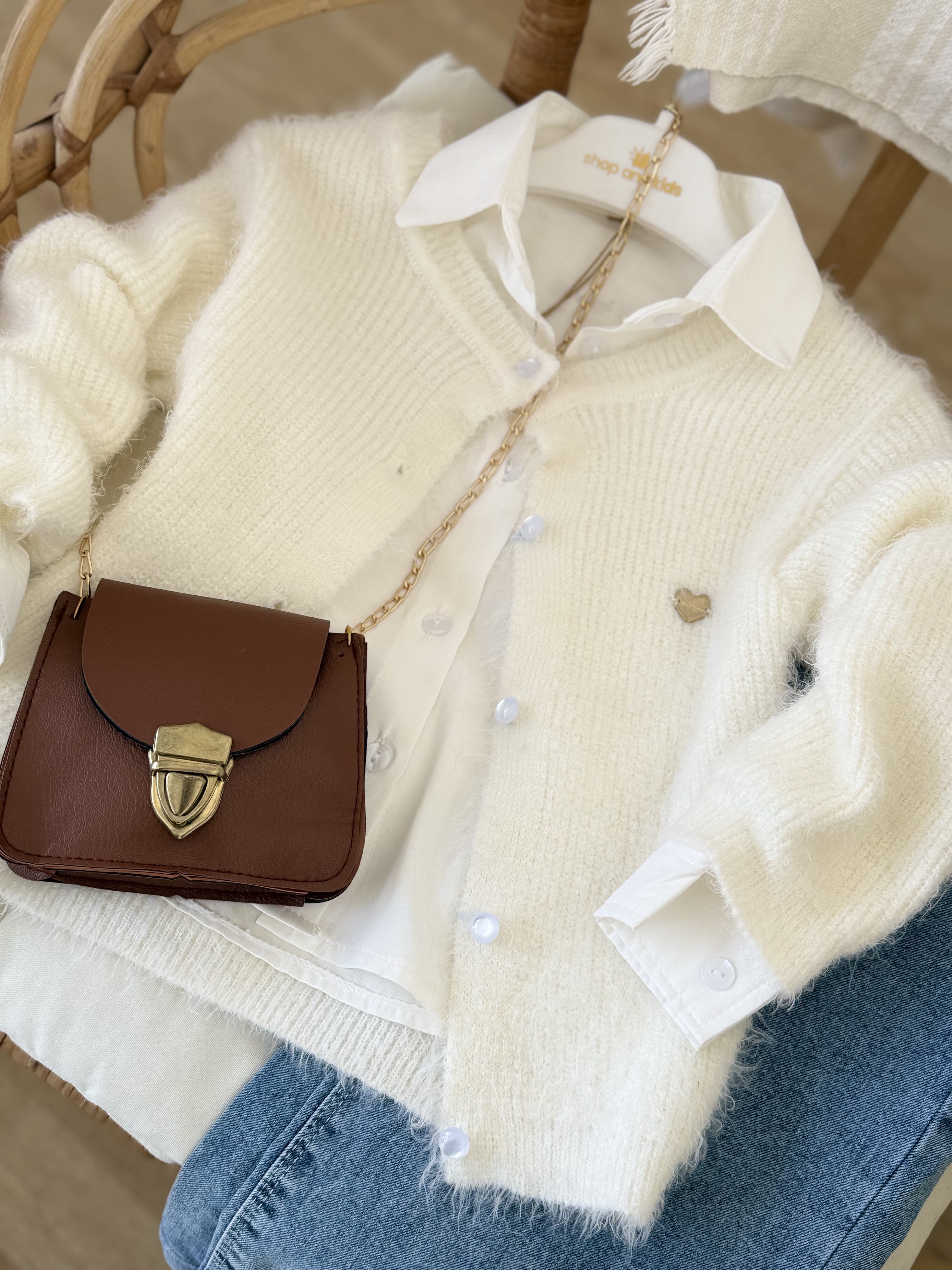 Çanta Hediyeli 4 Parça Takım-Beyaz(2-9yaş)