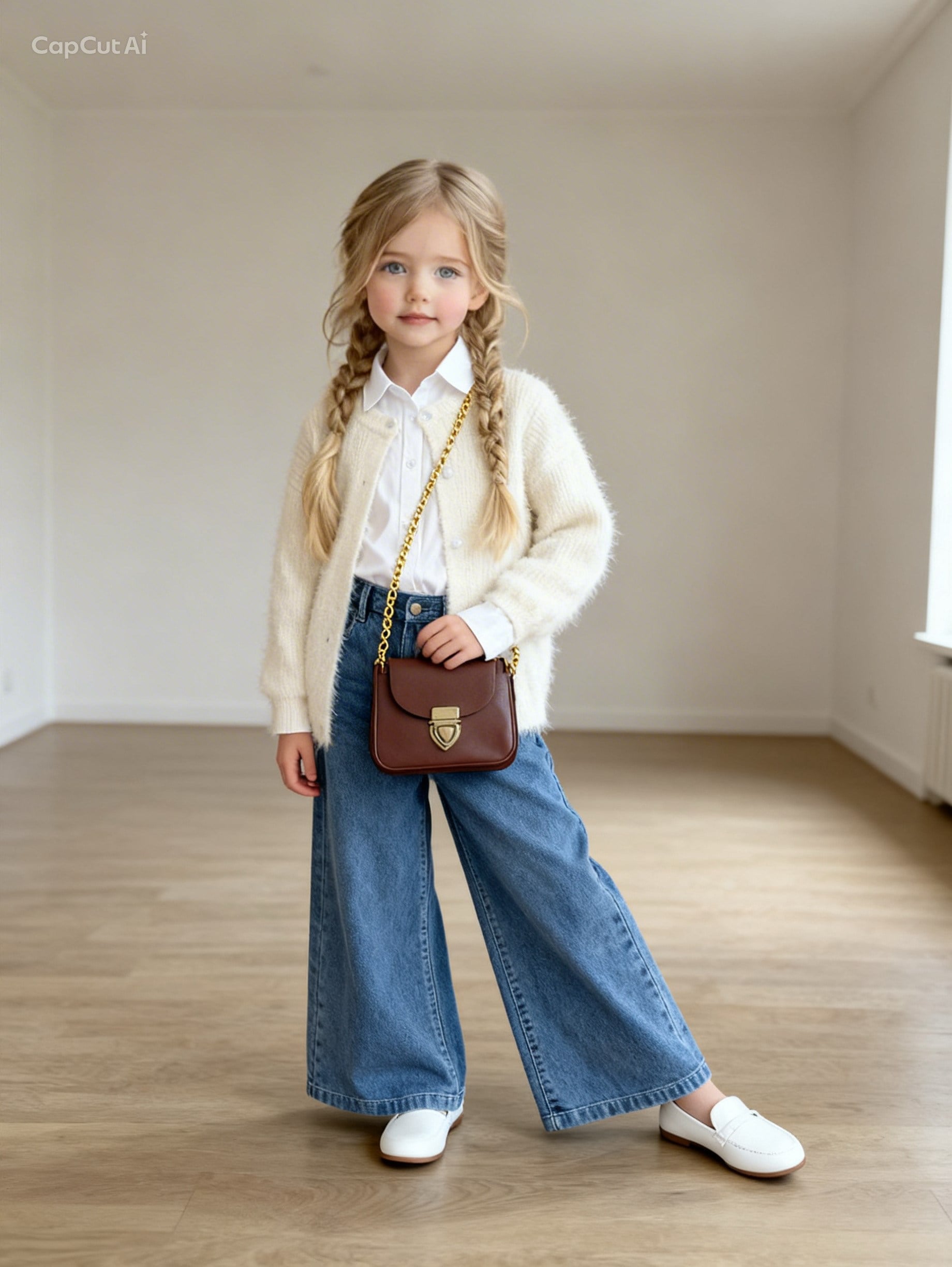 Çanta Hediyeli 4 Parça Takım-Beyaz(2-9yaş)