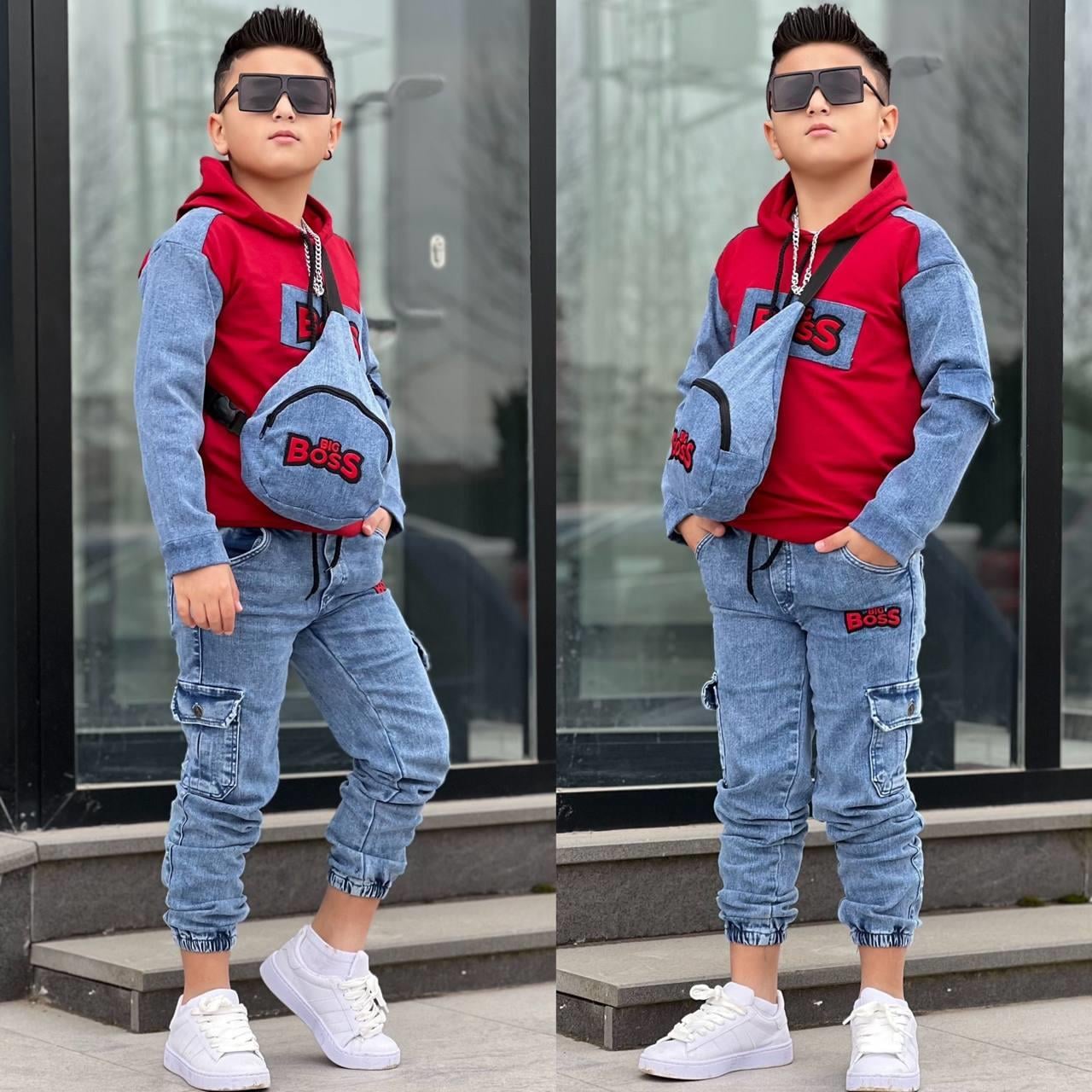 Çantalı 3lü Takım-Kırmızı(2-14yaş)