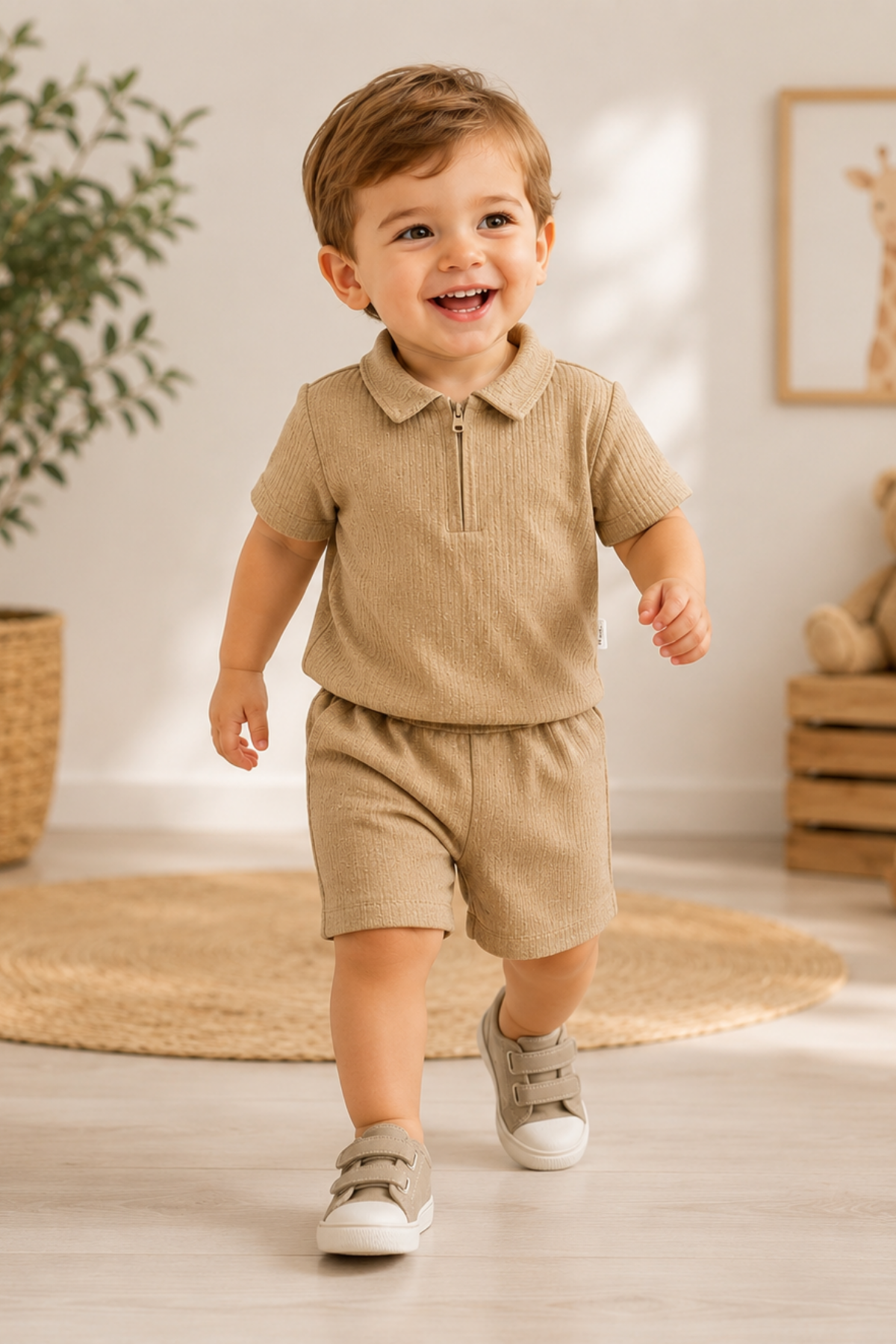 Casual 2 li Takım  - Haki (6-36ay)