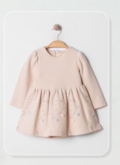 Cream Flora Elbise (9ay-36ay)