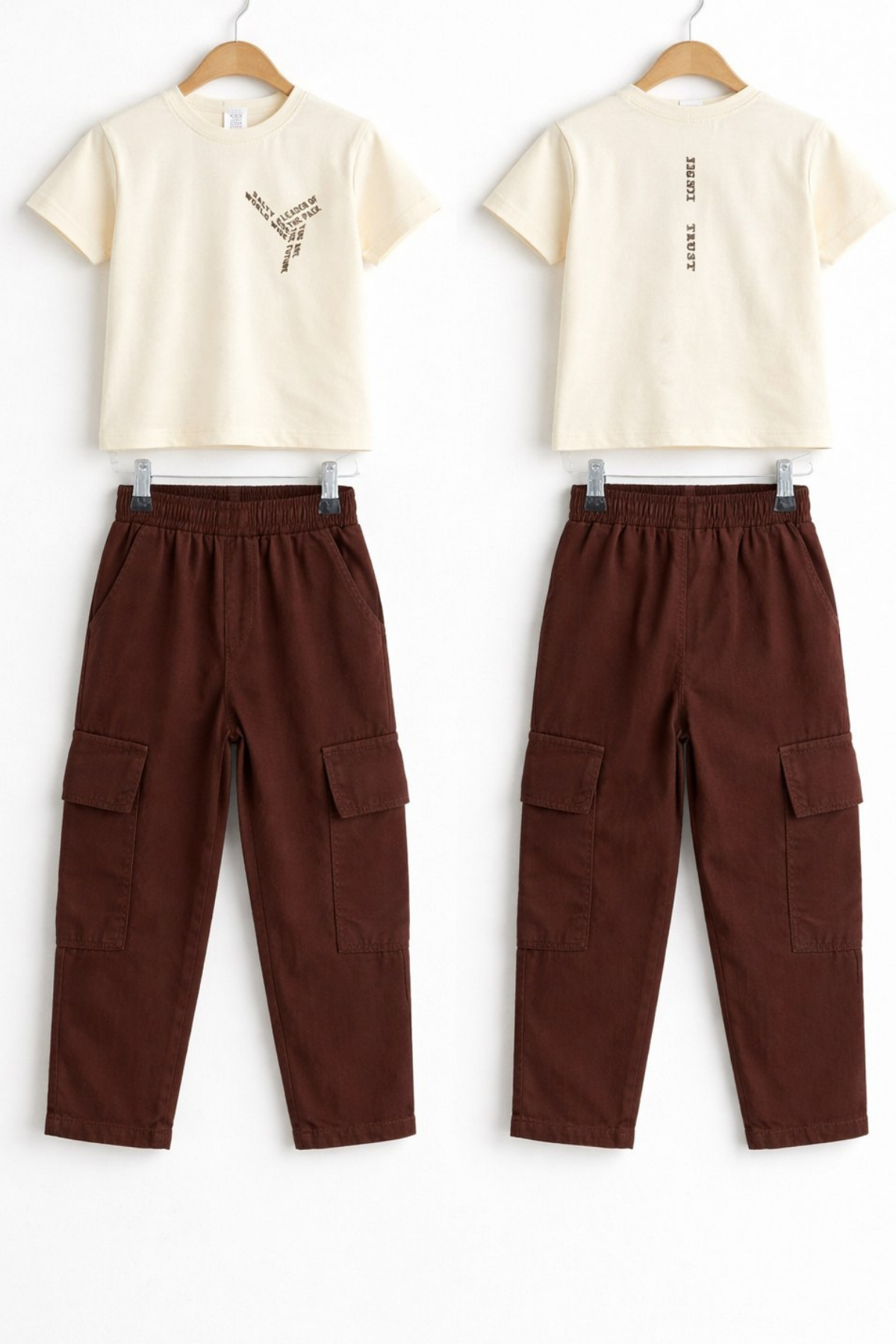 Gabardin Pantolonlu Takım - Bej (3-12Yaş)