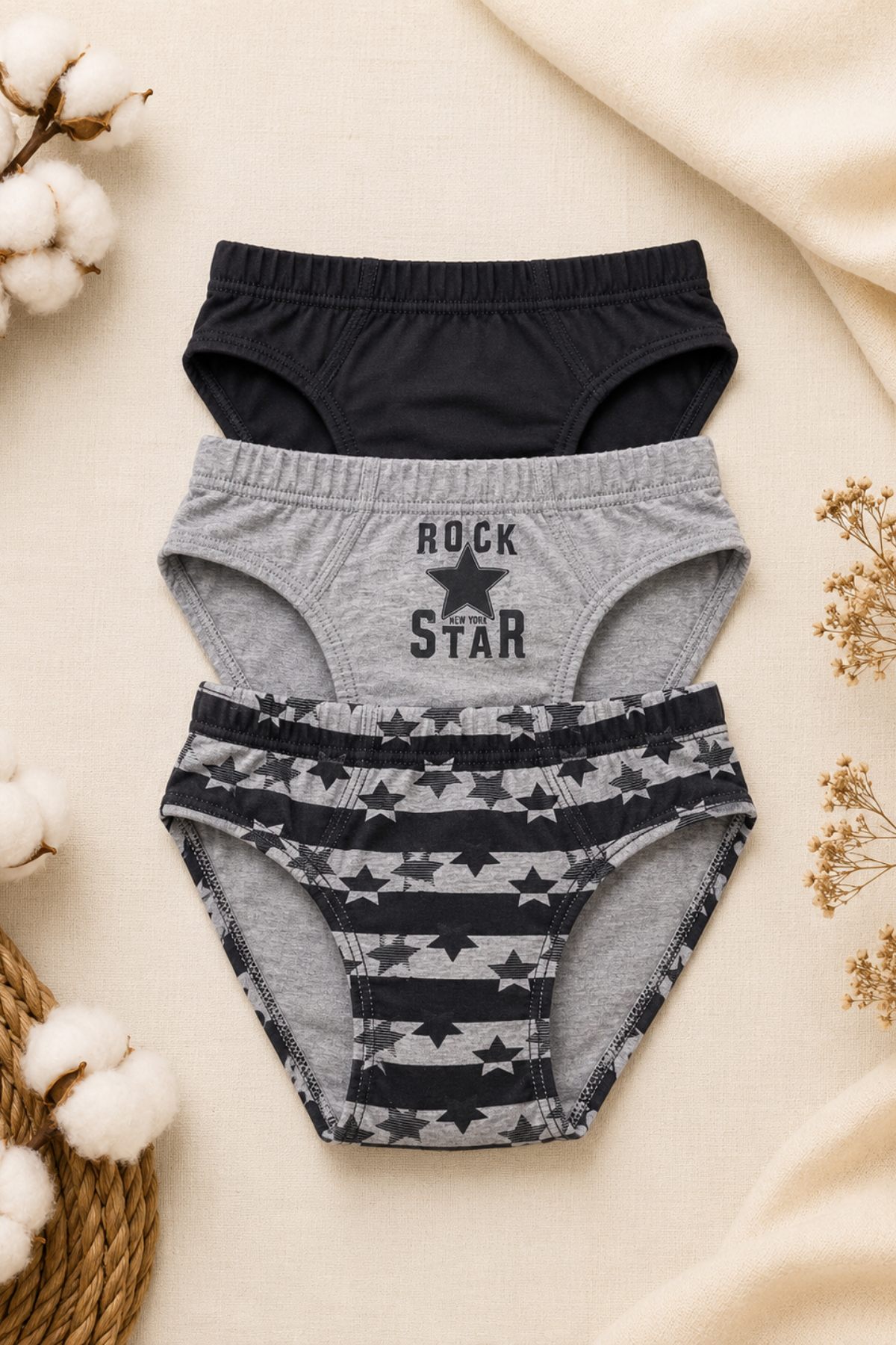Erkek Çocuk 3 lü Slip Set- Asorti (3-10yaş aralığı)