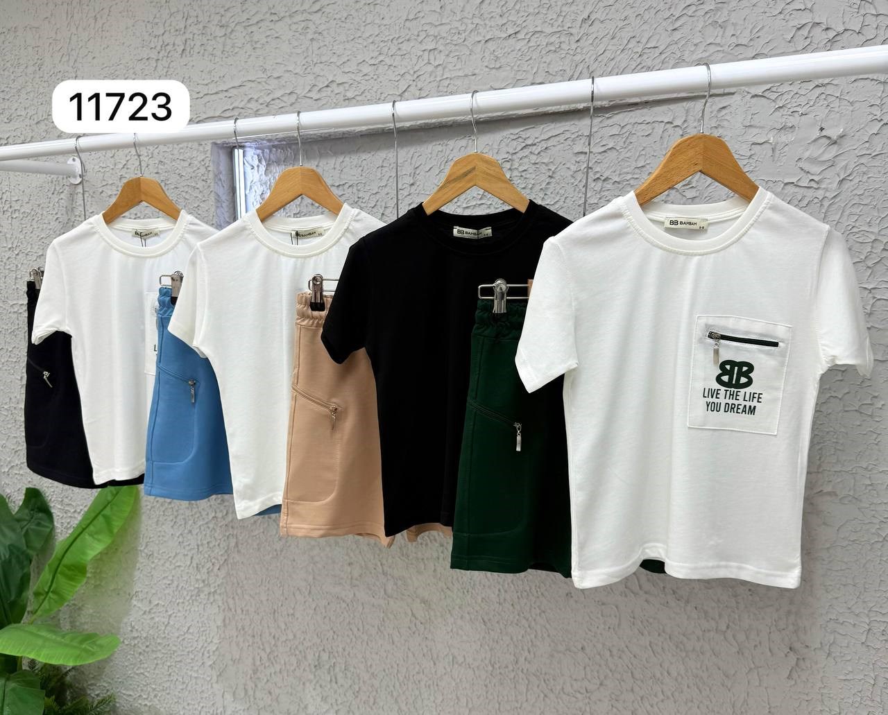 Fermuarlı Şortlu Takım - Siyah (5-14Yaş)