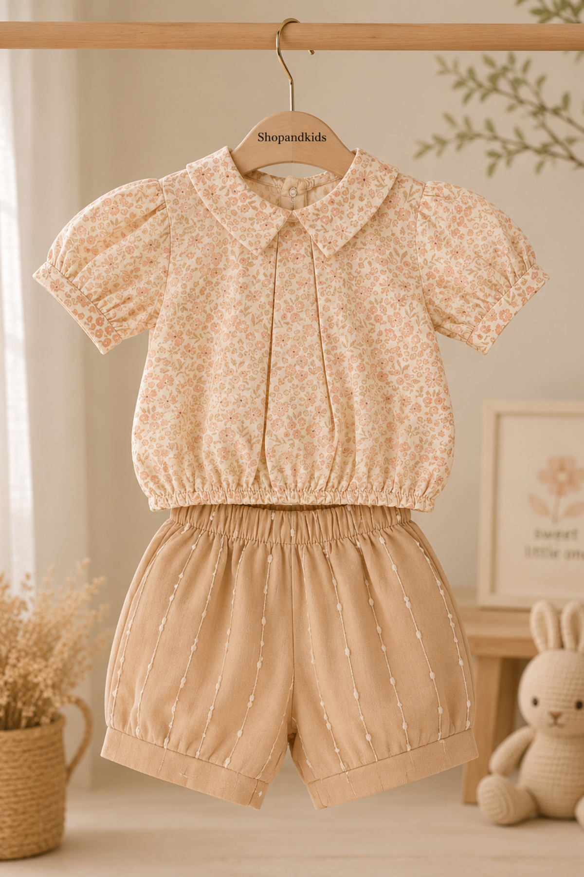 Flowery Vintage 2 li Takım - Bej (6ay-36ay)