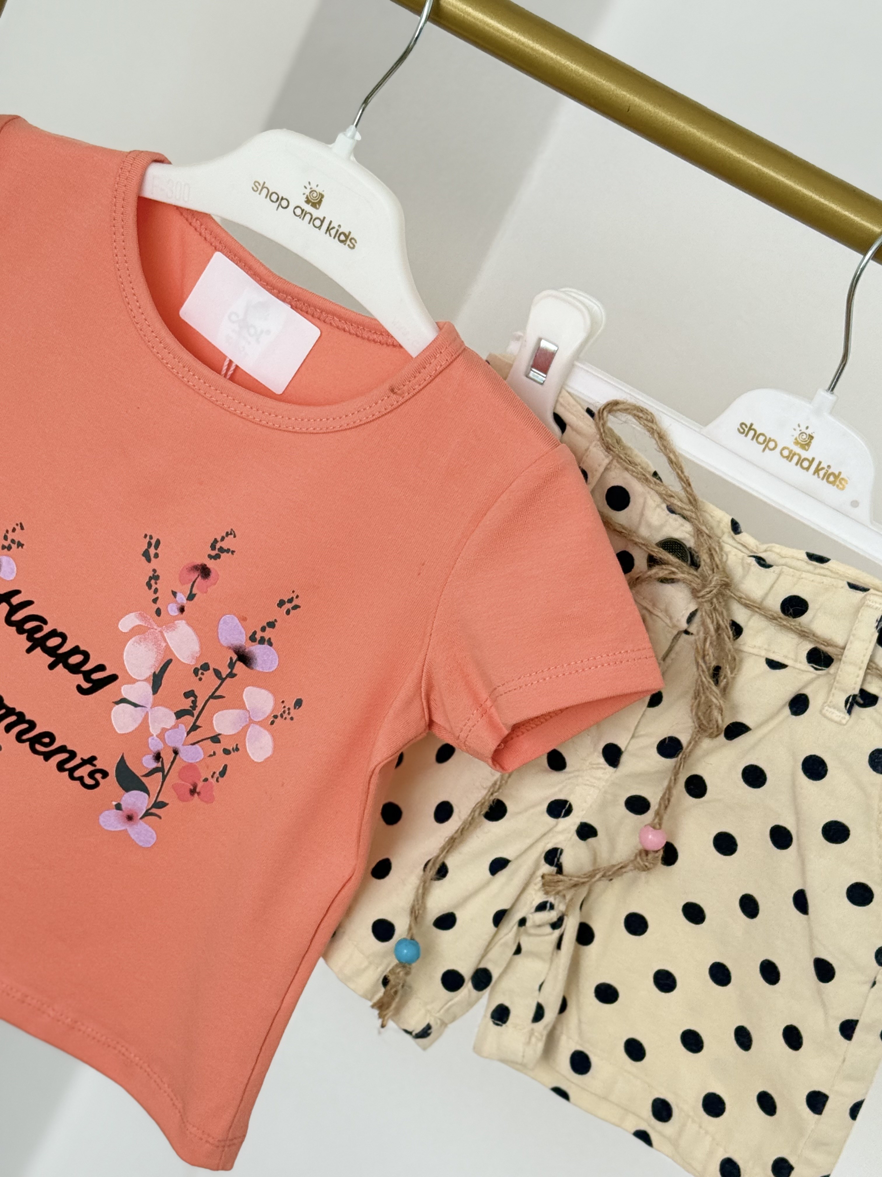 Happy Moments Şortlu Takım - Yavruağzı (2yaş-5yaş)