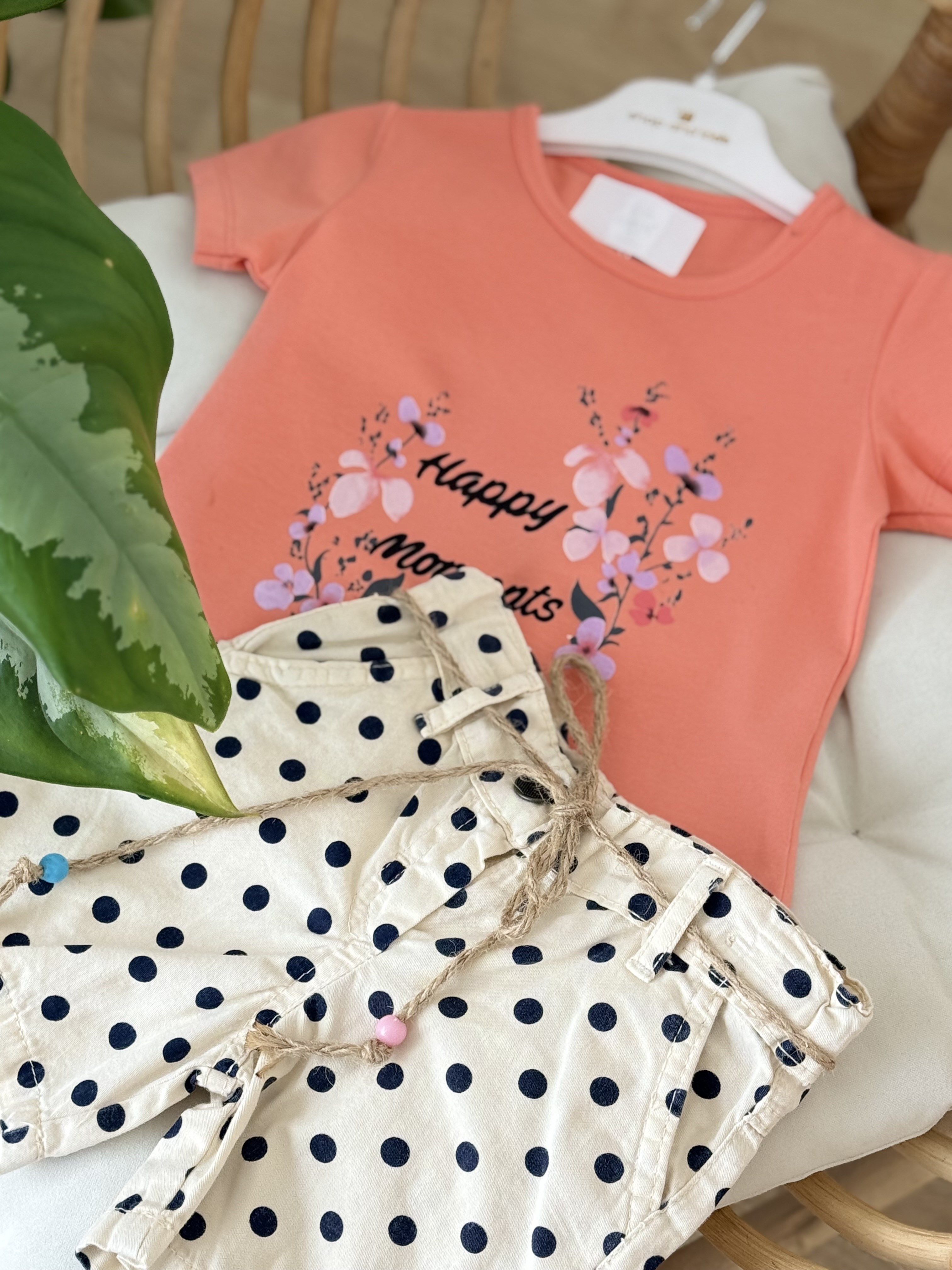 Happy Moments Şortlu Takım - Yavruağzı (2yaş-5yaş)