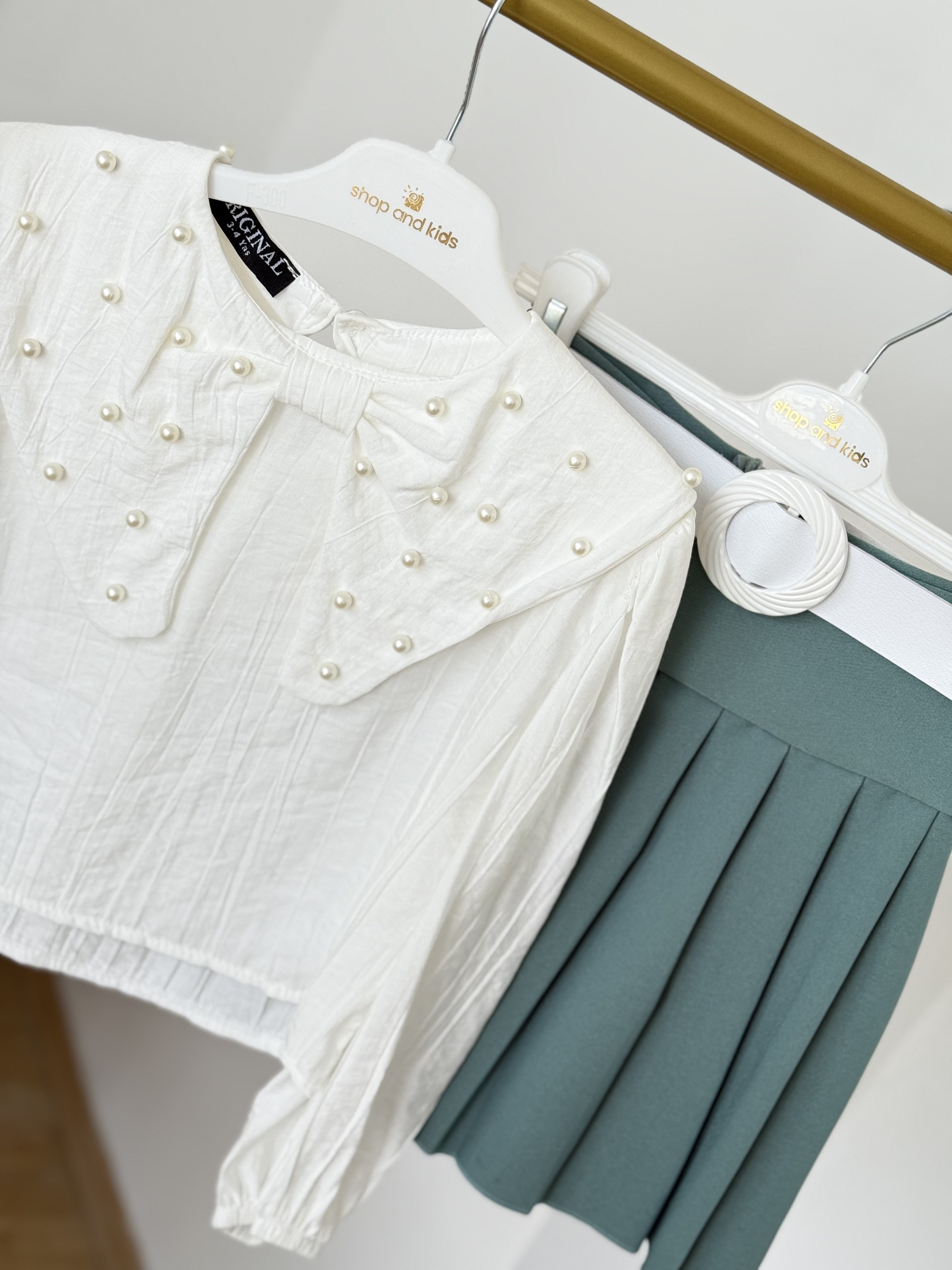 İnci Detay 3lü Takım -Mint (3-10 yaş)