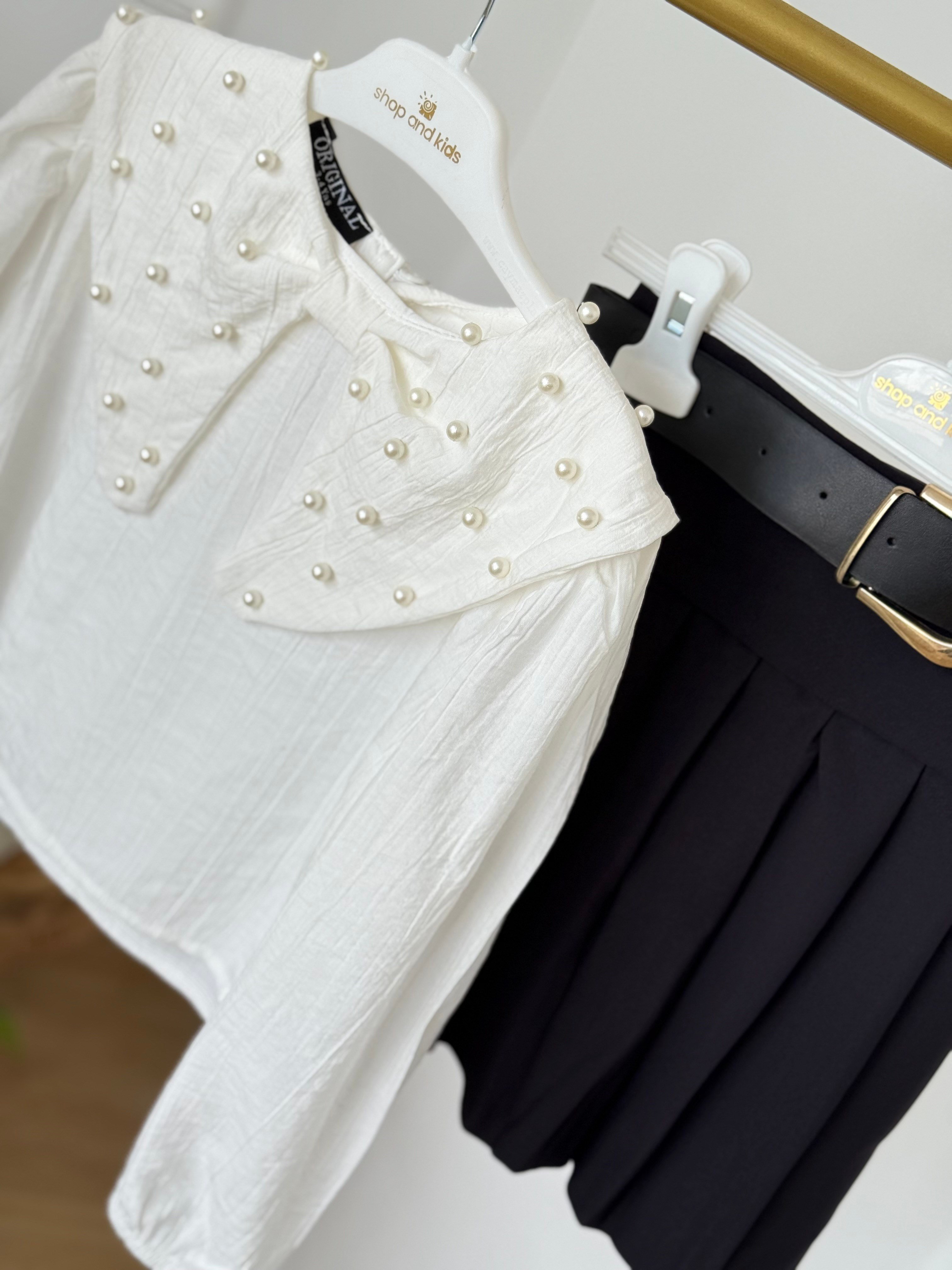 İnci Detay 3lü Takım -Siyah(3-10 yaş)