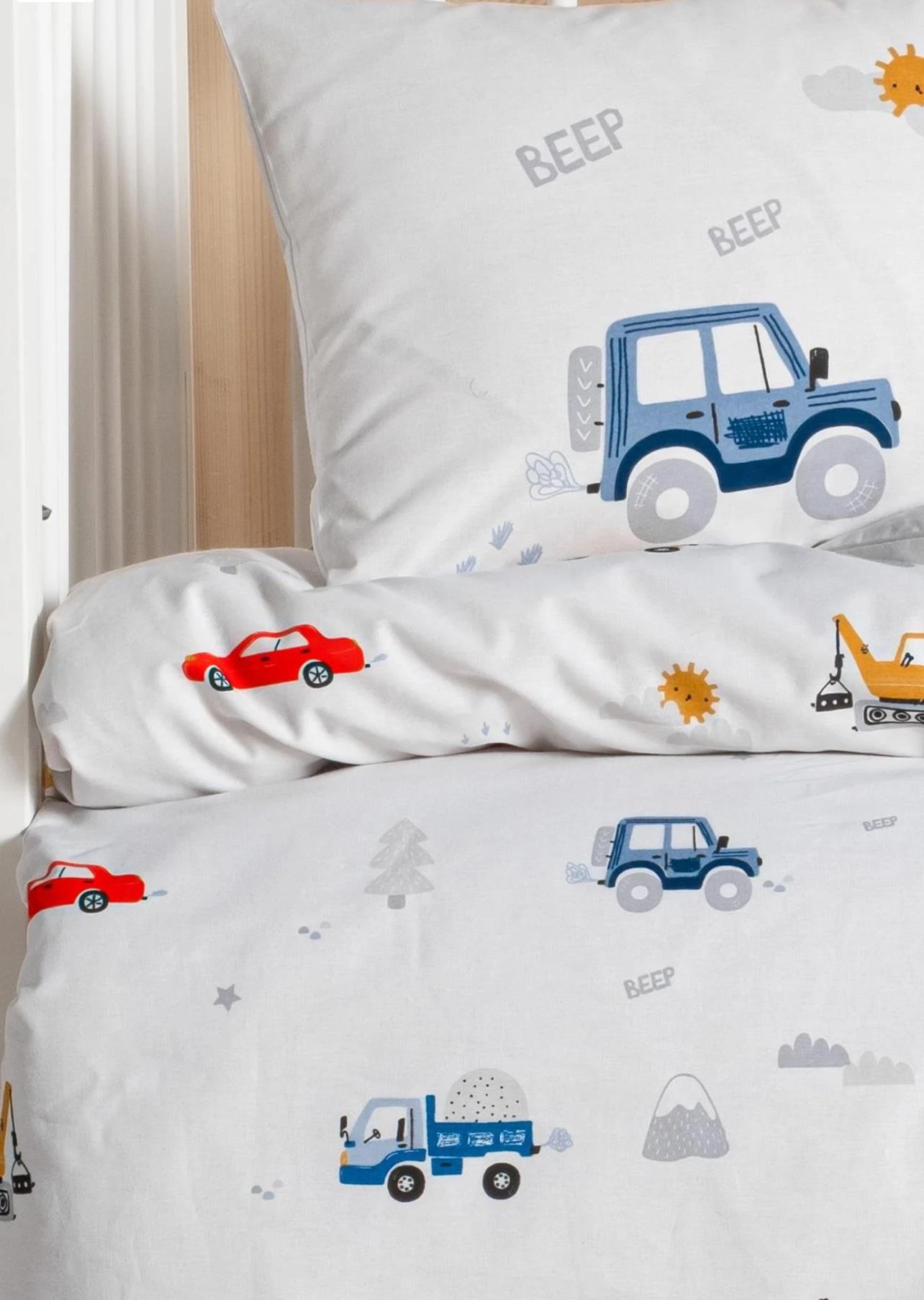 Kanz Digger Cars Ranforce Bebek Nevresim Takımı 