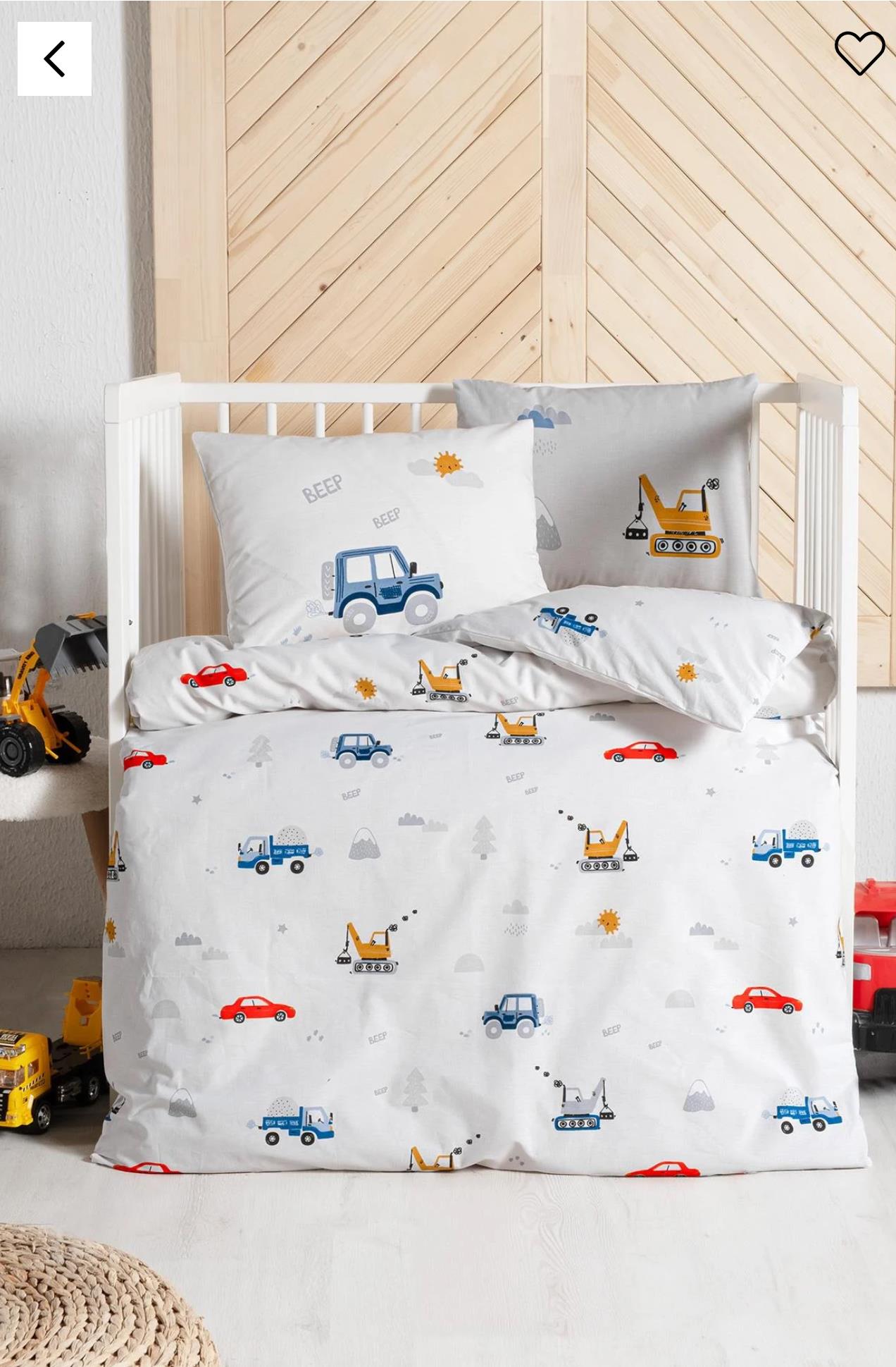 Kanz Digger Cars Ranforce Bebek Nevresim Takımı 