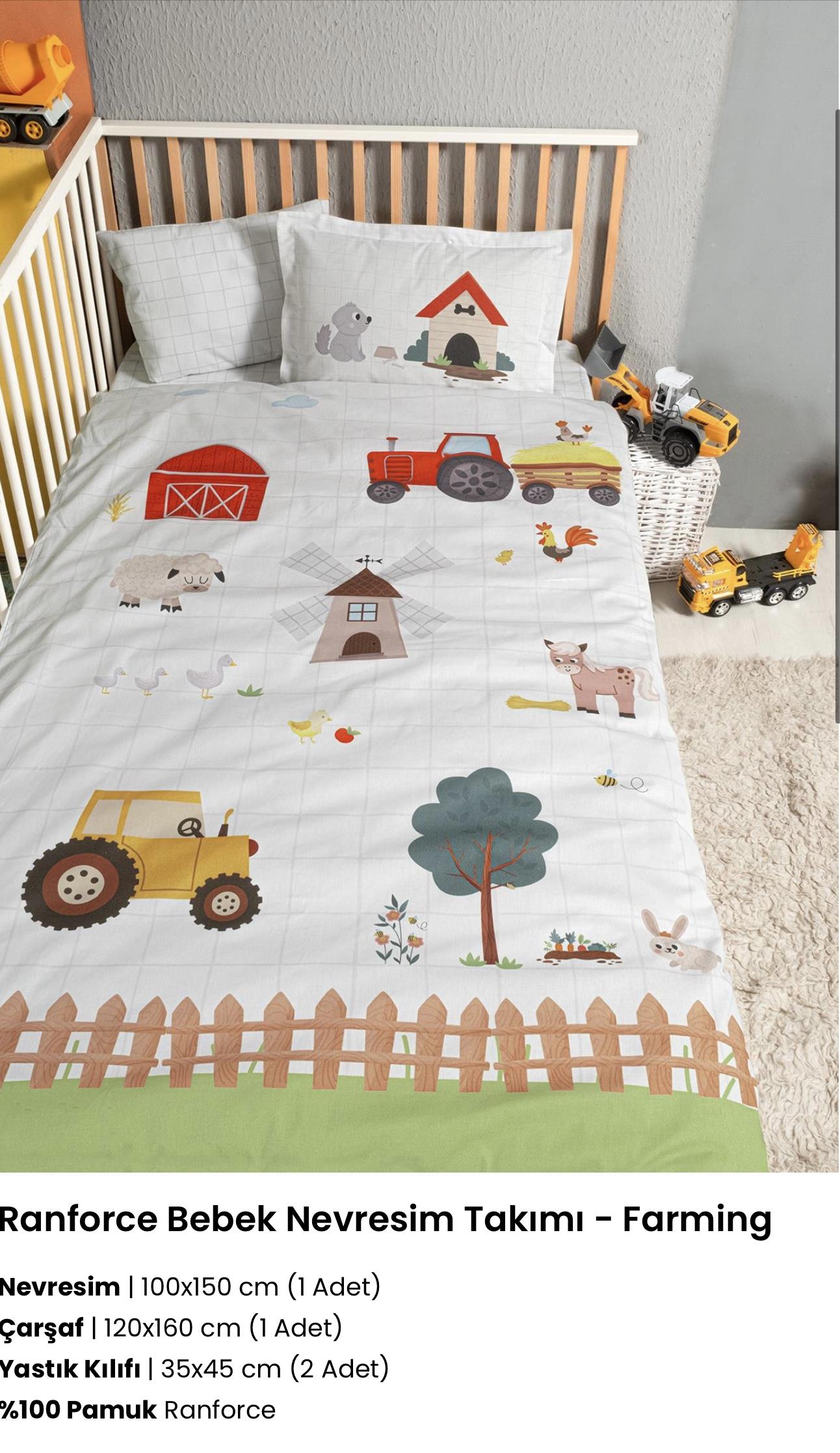 Kanz Farming Ranforce Bebek Nevresim Takımı 