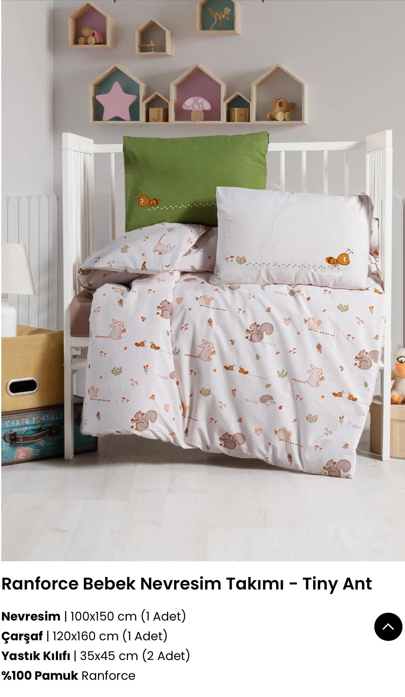 Kanz Tiny Ant Ranforce Bebek Nevresim Takımı 