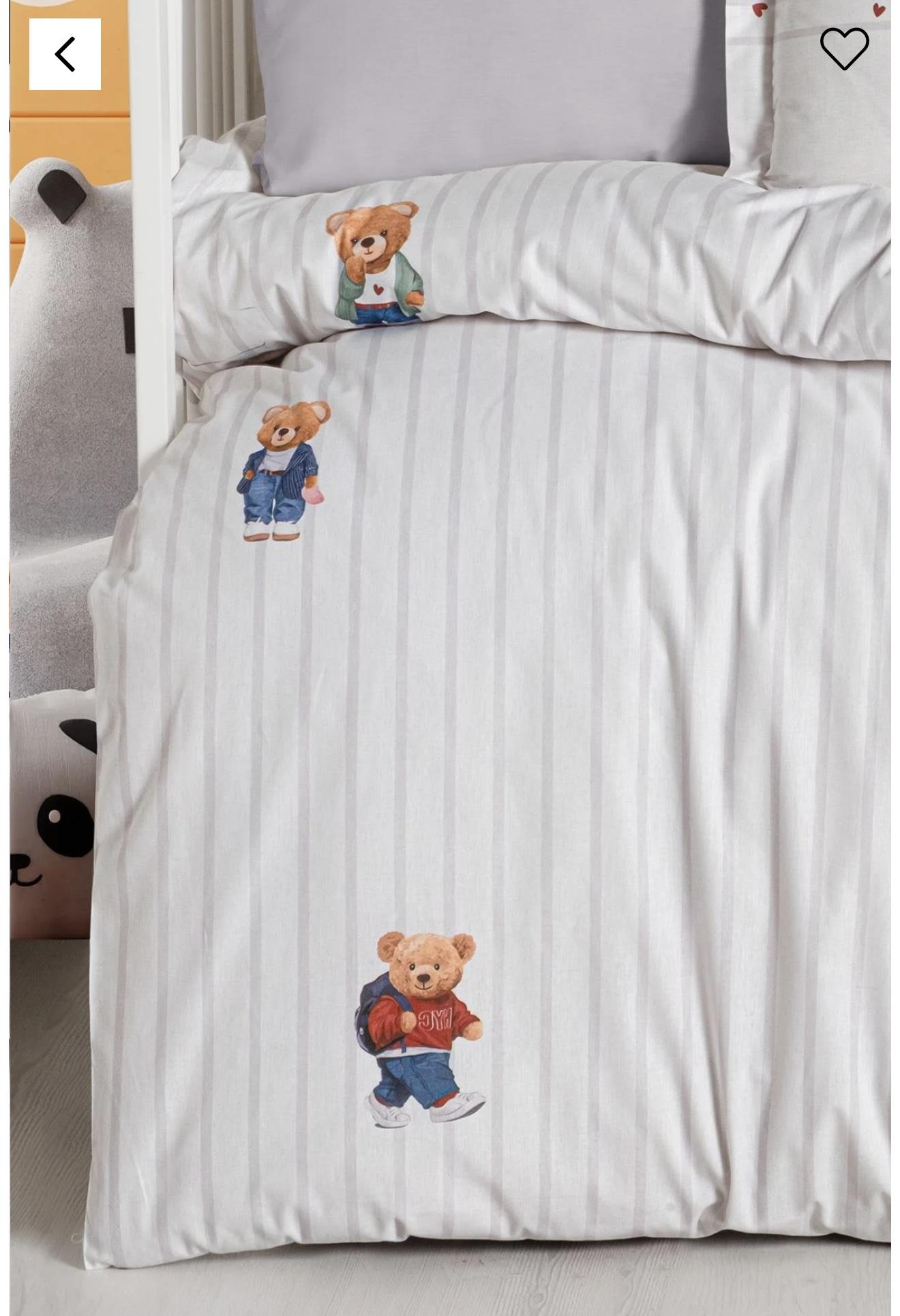 Kanz Tiny Bear Ranforce Bebek Nevresim Takımı 