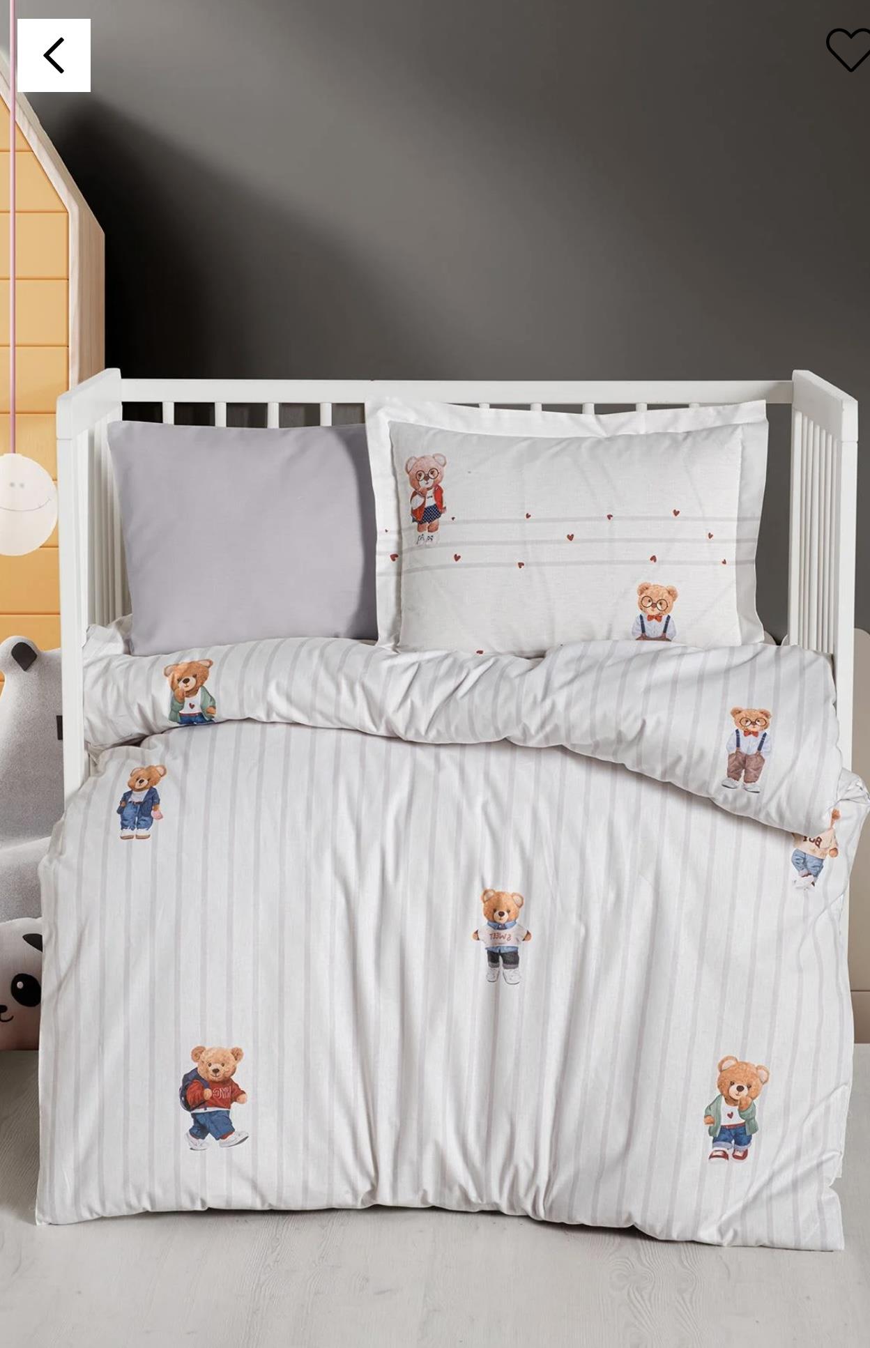 Kanz Tiny Bear Ranforce Bebek Nevresim Takımı 