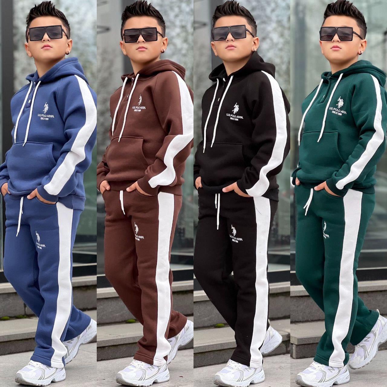 Kapüşonlu Us Eşofman Takım-Siyah(8-16 yaş aralığı)