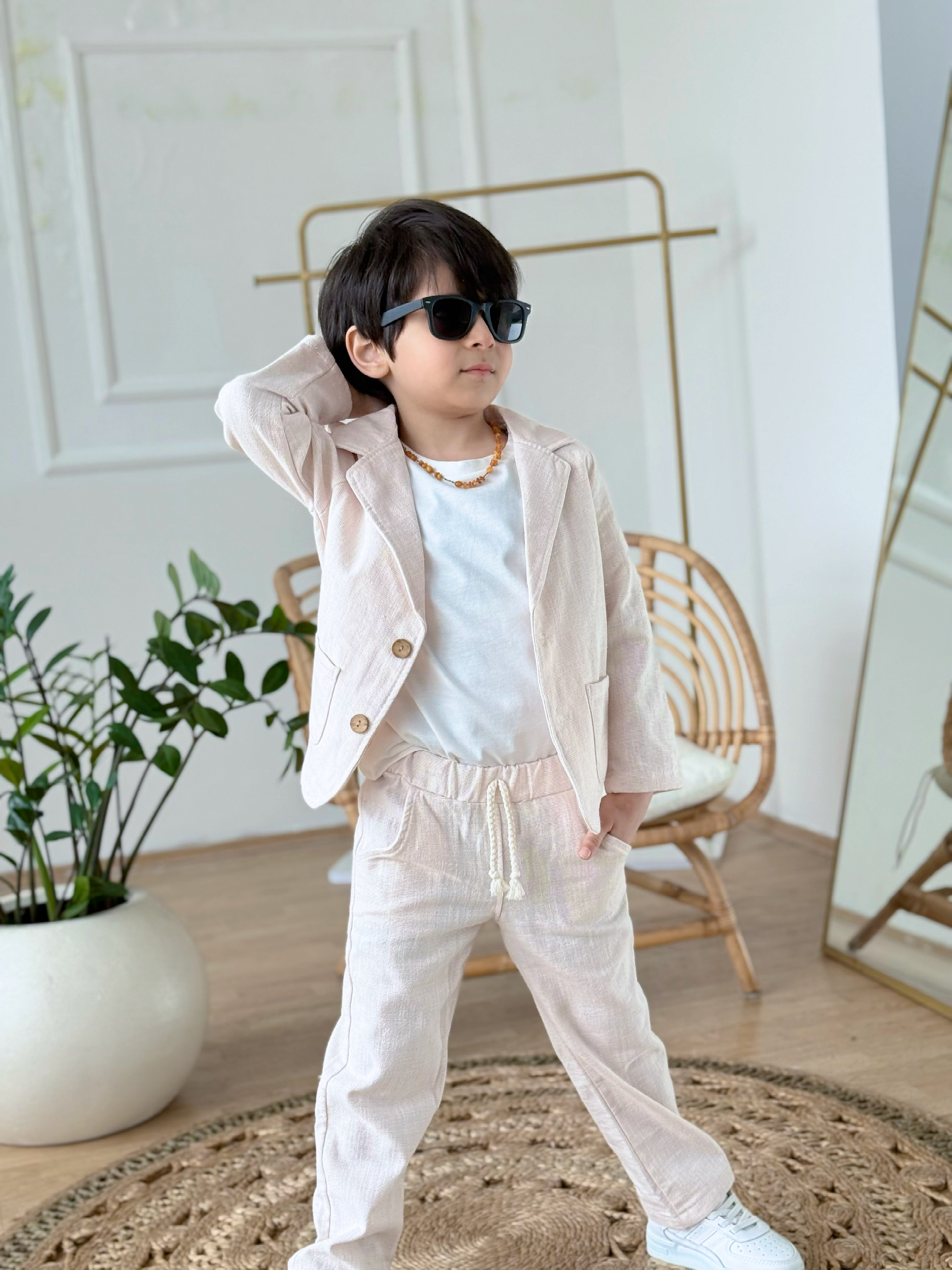 Keten 3 lü  Takım-Bej(1-6 yaş)