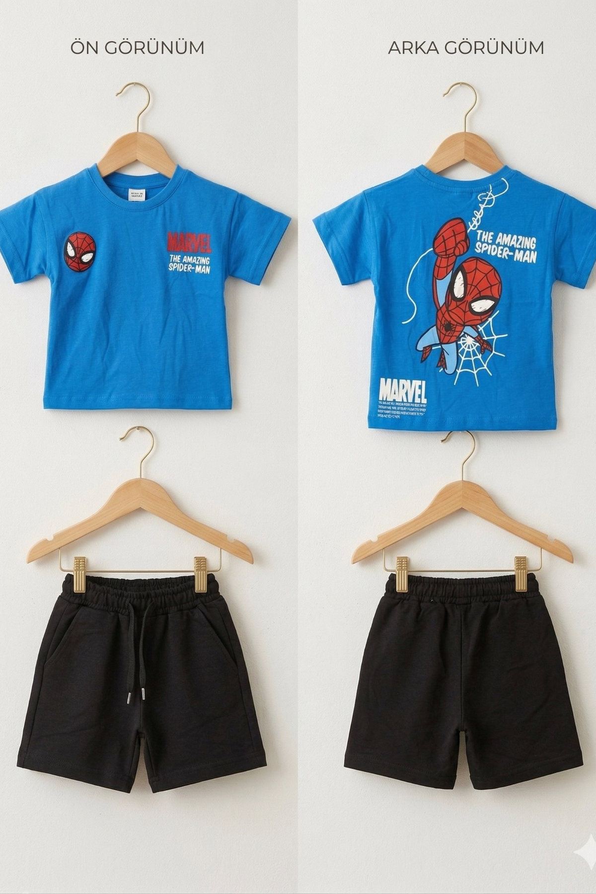 Örümcek Adam Şortlu Takım (16029) - Mavi (1-6Yaş)
