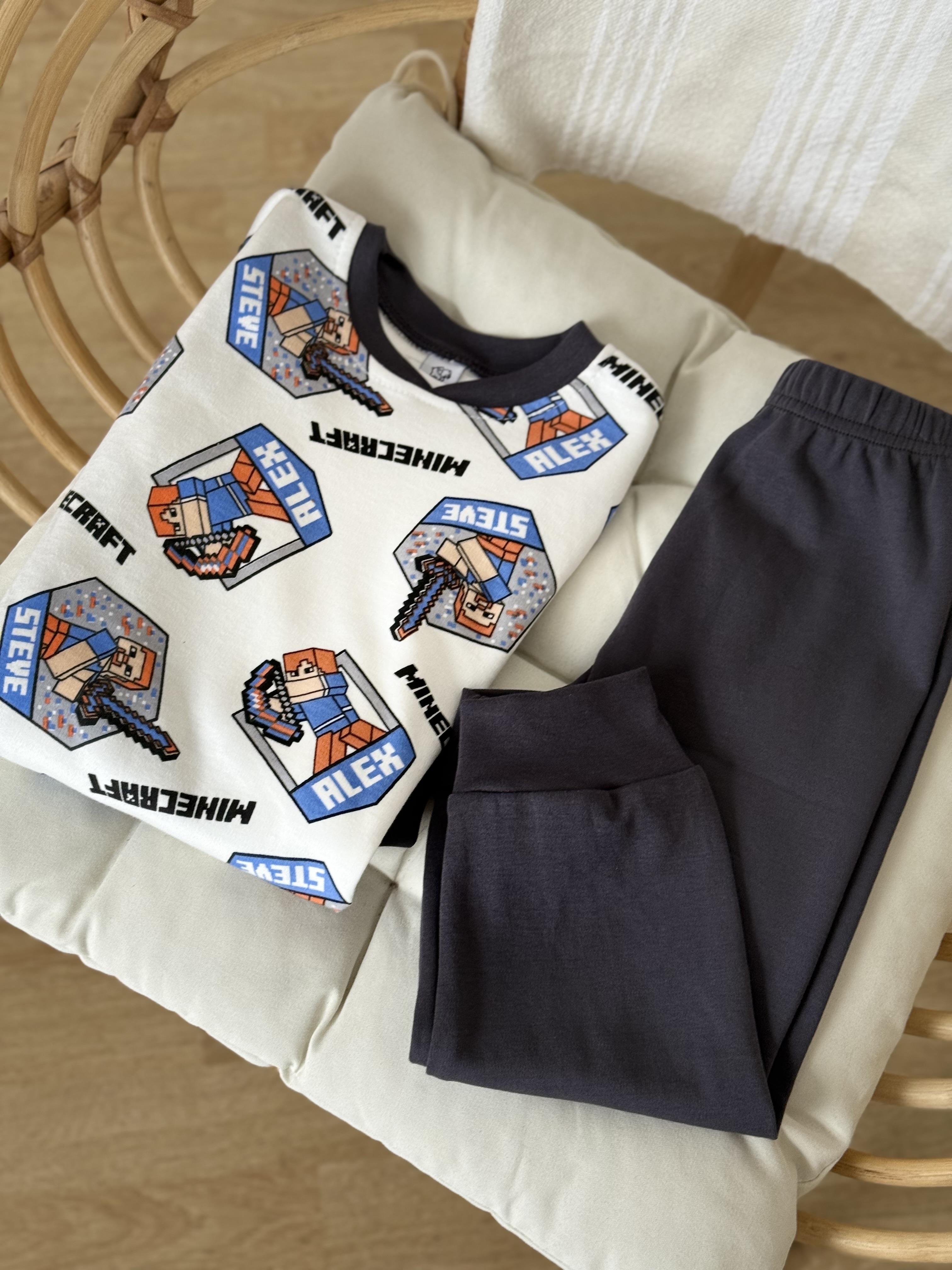 Mınecraft Pijama Takım  (3-8 yaş aralığı)