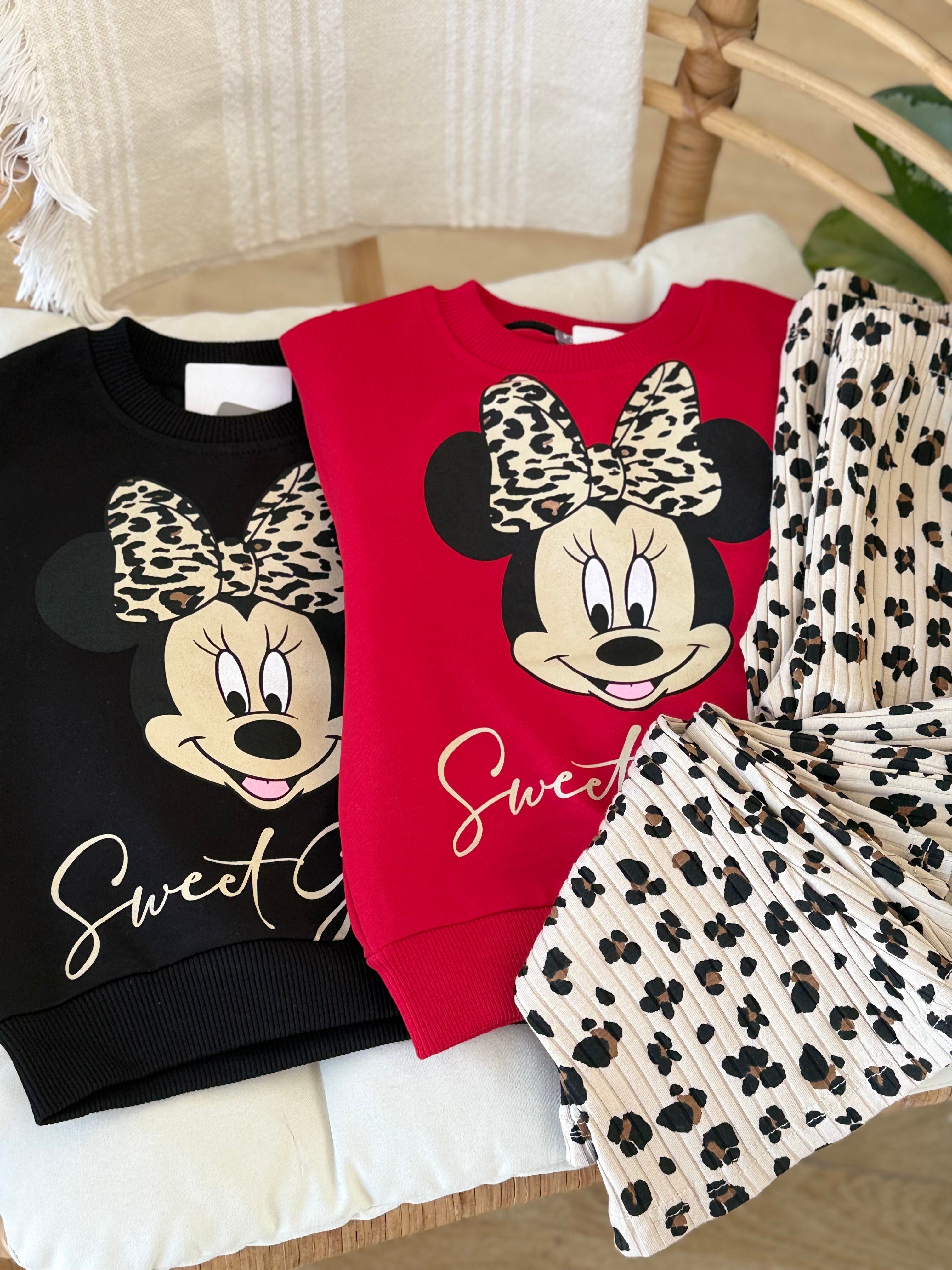Minnie Sweat Girl Takım -Siyah(2-5
