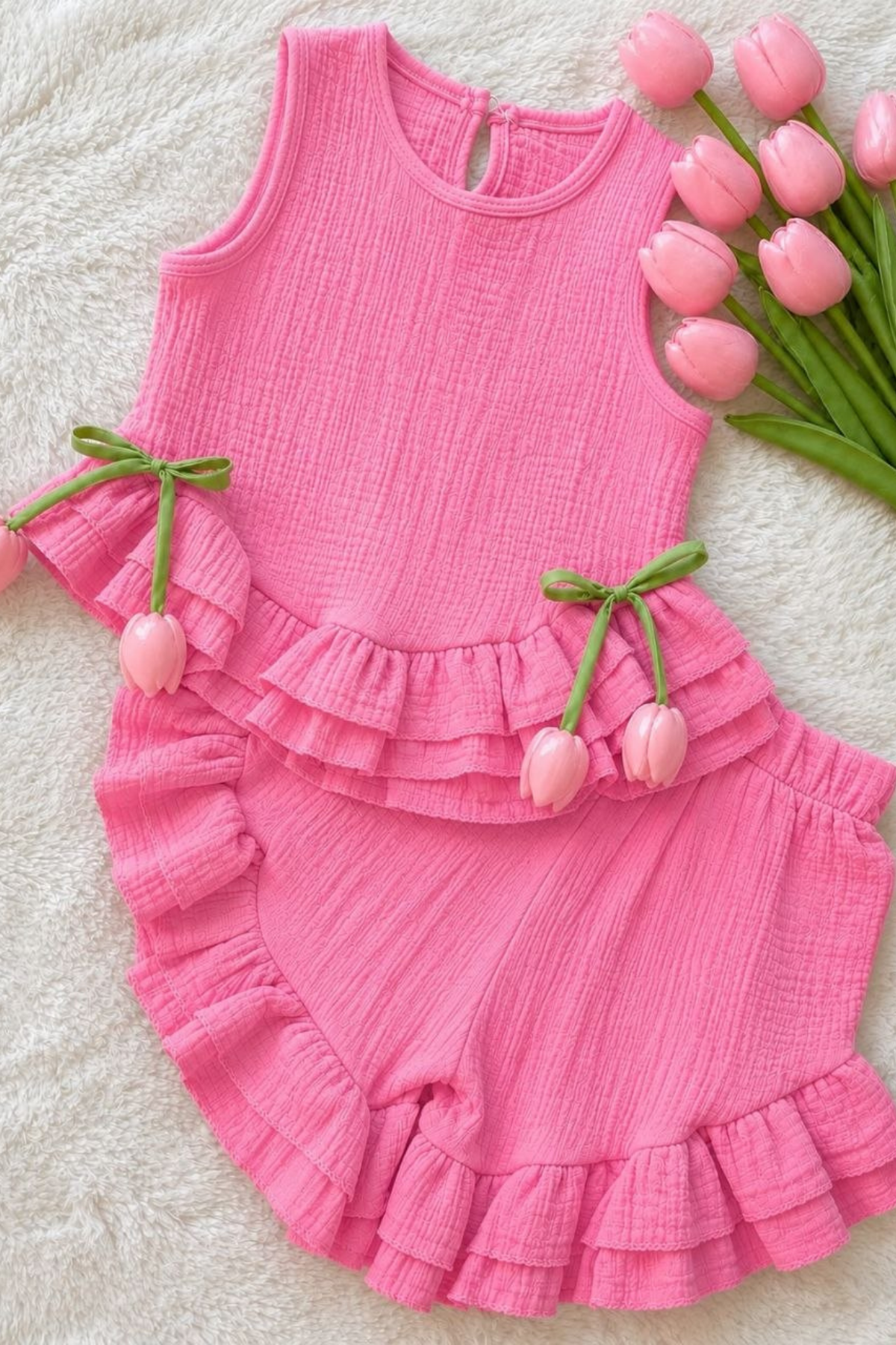 Müslin LaleTakım -Pembe (1-5 yaş)