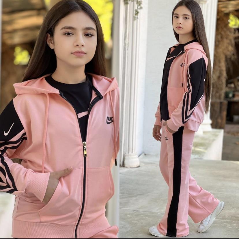 Pembe Fermuarlı 3 Lü Takım  (4-16 yaş)